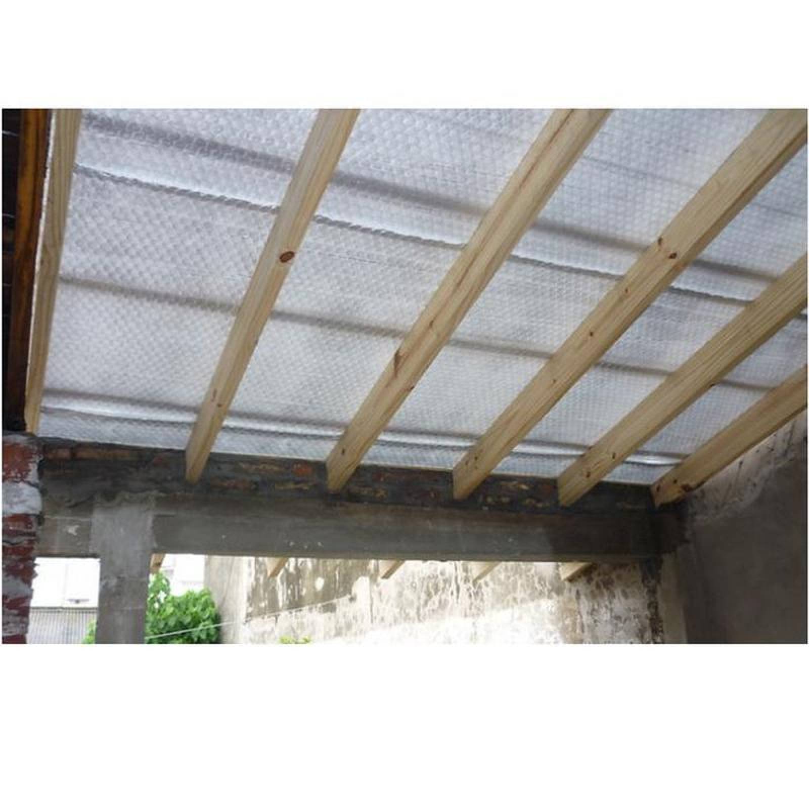 Aislante de Calor Papel Craft Kraft, MXFOI-001-23, Inflamabilidad menor 5%, 60mx1.25m, 75m², 2 capas 1 Metalizada, 1 Kraft., AlumFoil