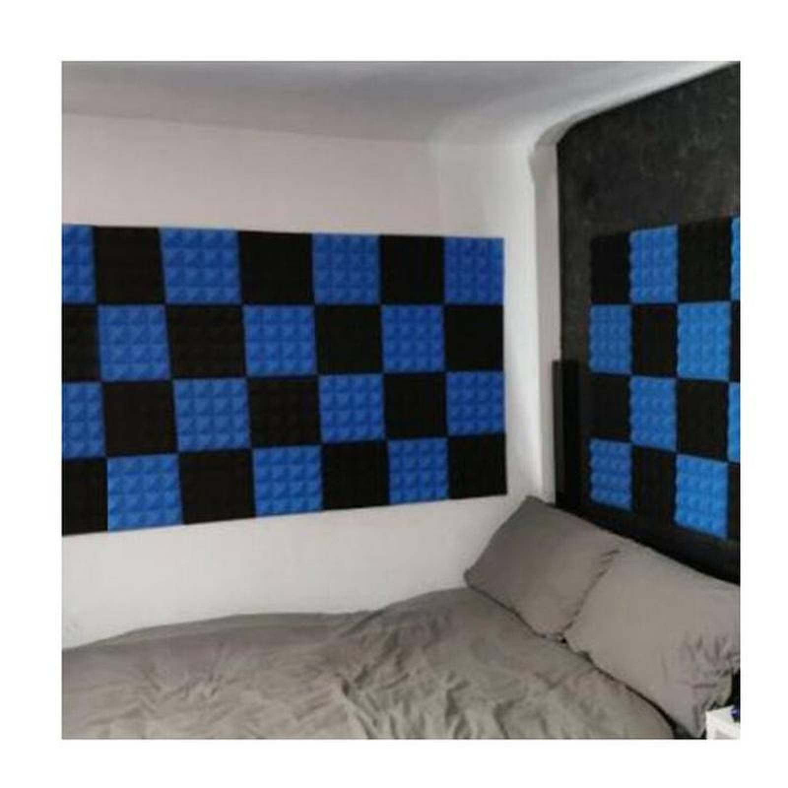 Espuma Acustica Disminuir Ruido, MXPRP-002-1, 0.80NCR, 0.5m x 0.5m, 2" Espesor, Molde de Pirámide, Amarillo, PyrOxPro