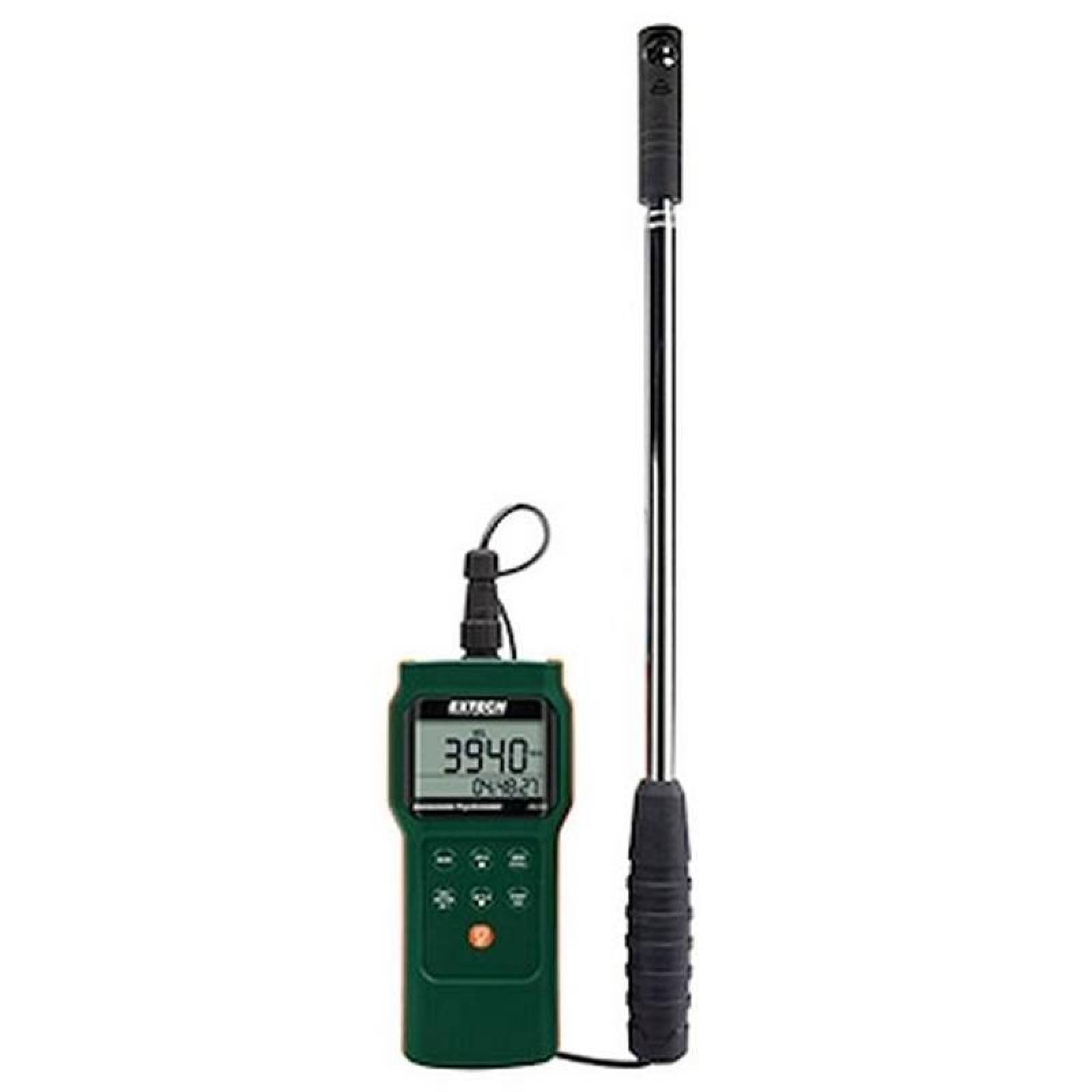 Anemometro de Sonda para Caudal, MXAPH-001-10, 100 a 3940ft/min, 0.5 a 20 m/s,Temp.-20 a 60C, 0.1 a 99.9%RH, AnemoPsych