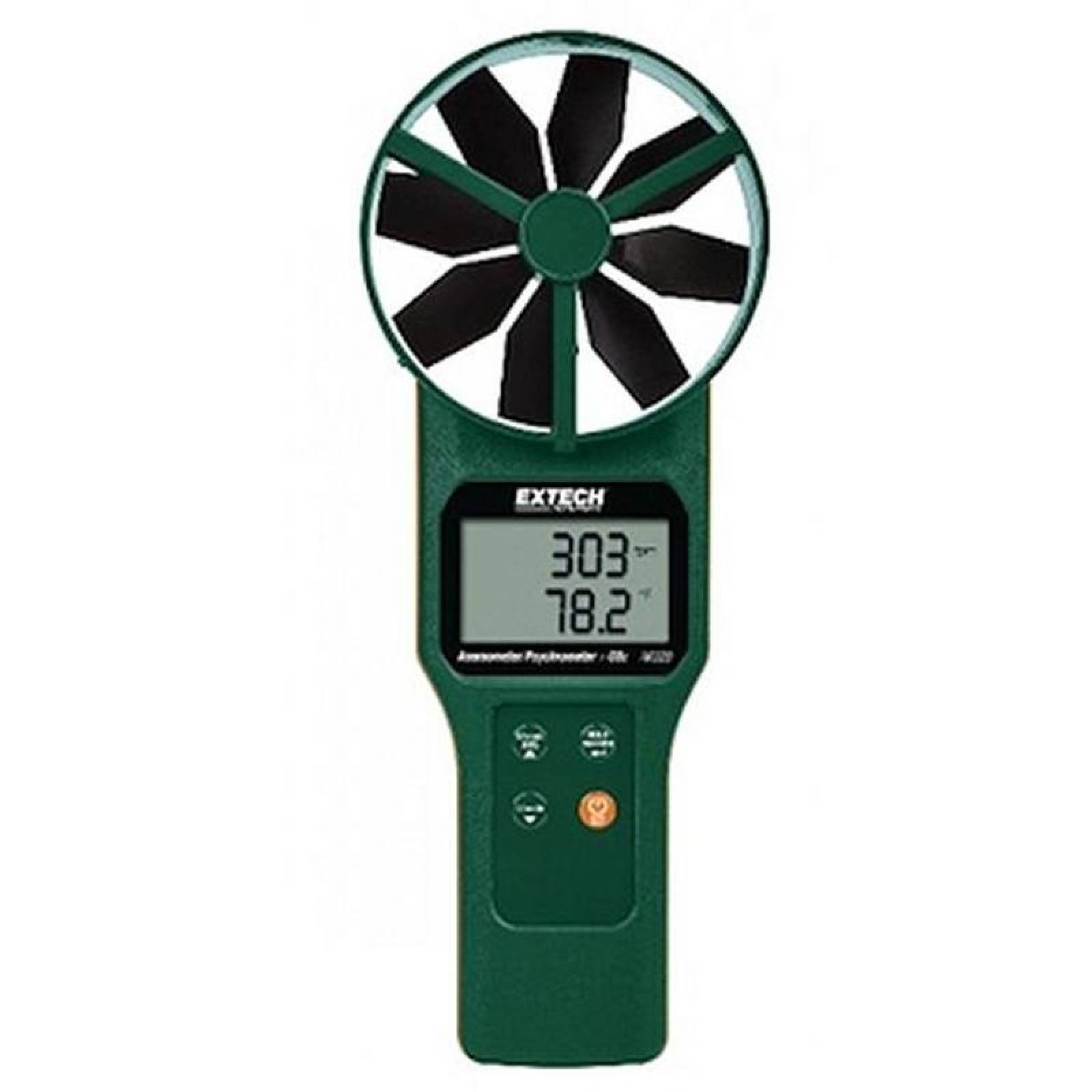 Anemometros Industriales Portatil, MXATT-002-1, 40 a 5900ft/min, 0.2 a 30 m/s,Temp.-20 a 60C, 0.1 a 99.9%RH, AnemoPalett