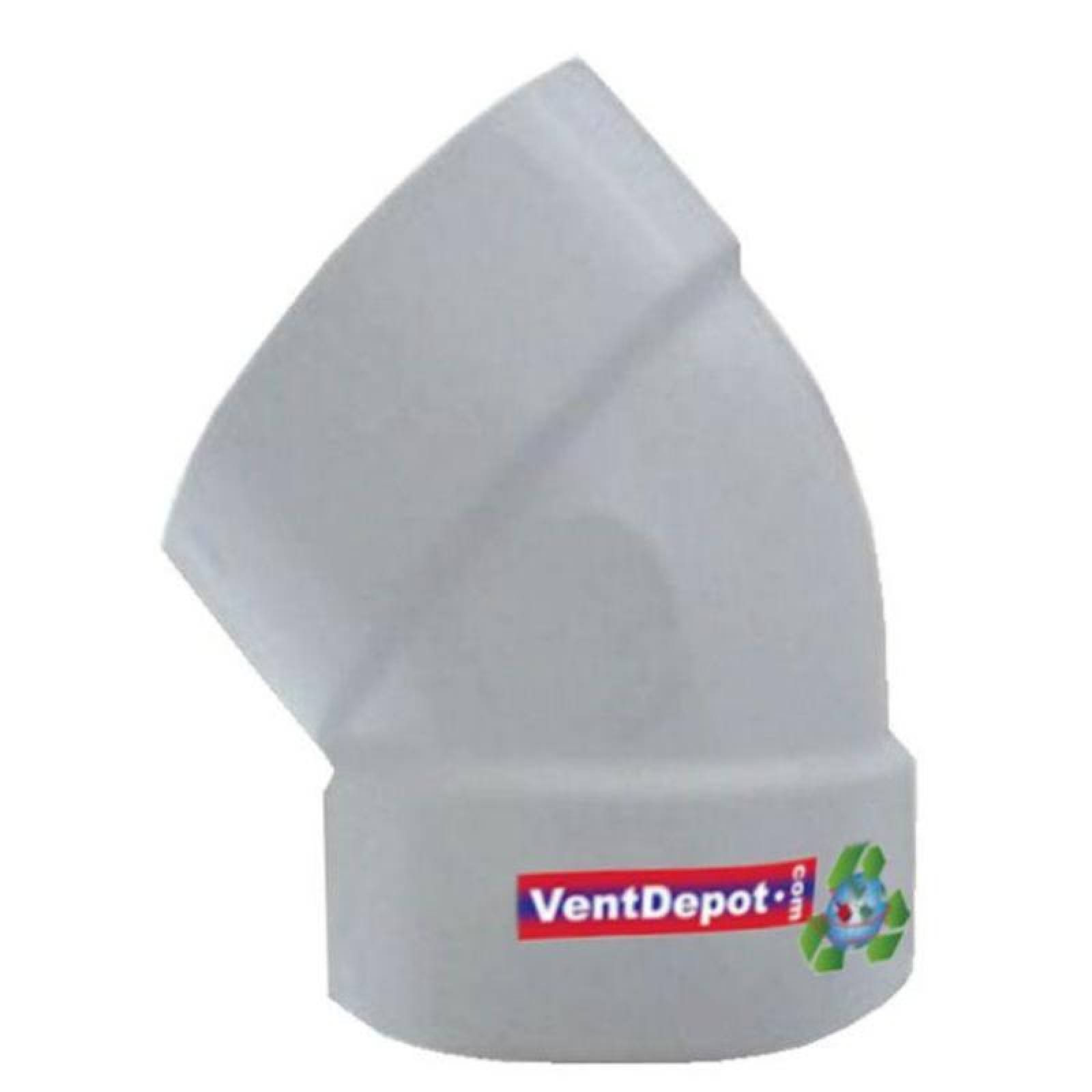 Tubo de Aspiracion PVC Pulido MXINS-005 Codo 2" Diámetro 45 radio 1 12" PVC silicón interior antiestática, InstalKit