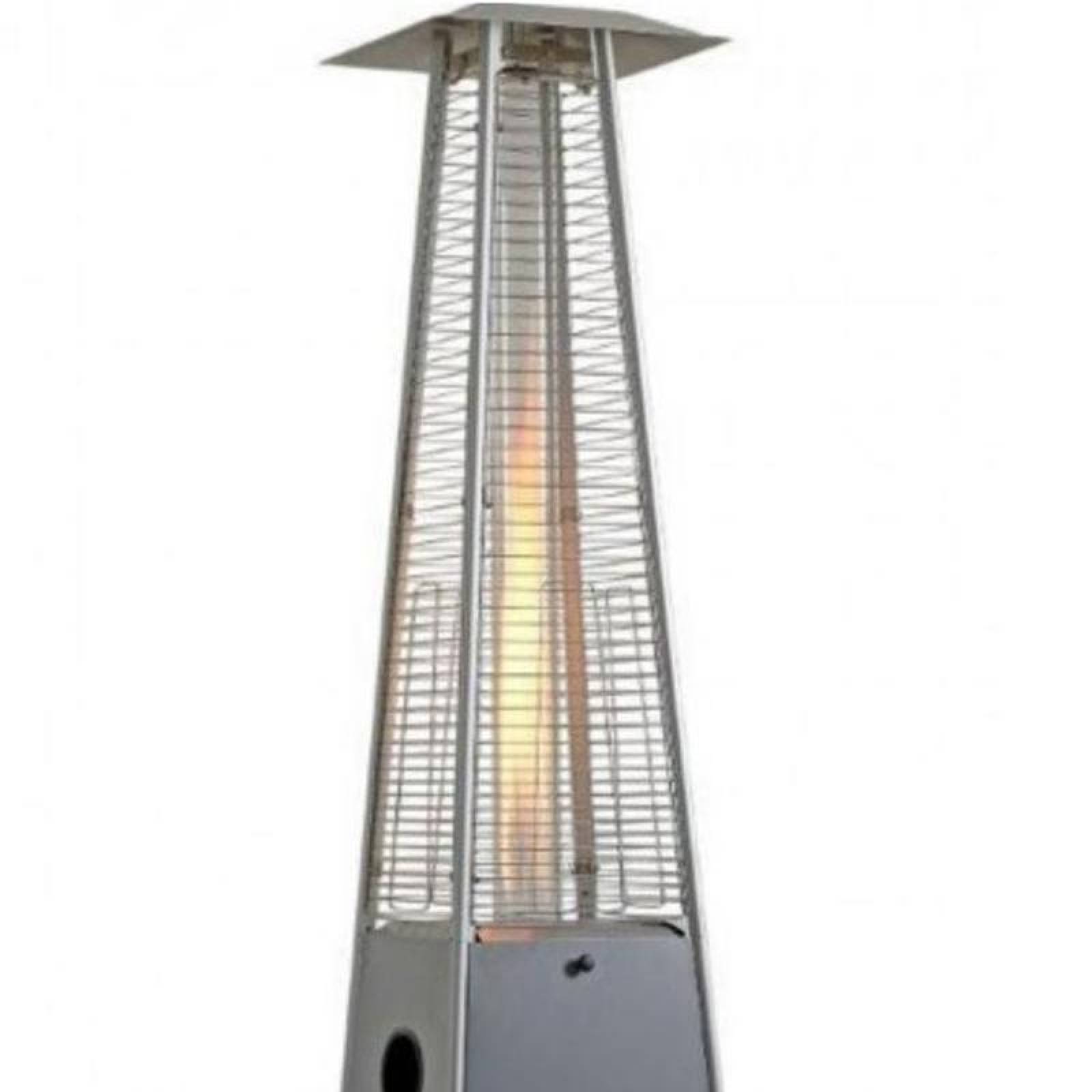 Calentadores de Terraza Piramide MXOWM-001 -14 32500BTUs stanque Gas LP Alcance 6 a 8m Diámetro Acero Inoxidable ObeliskWarm