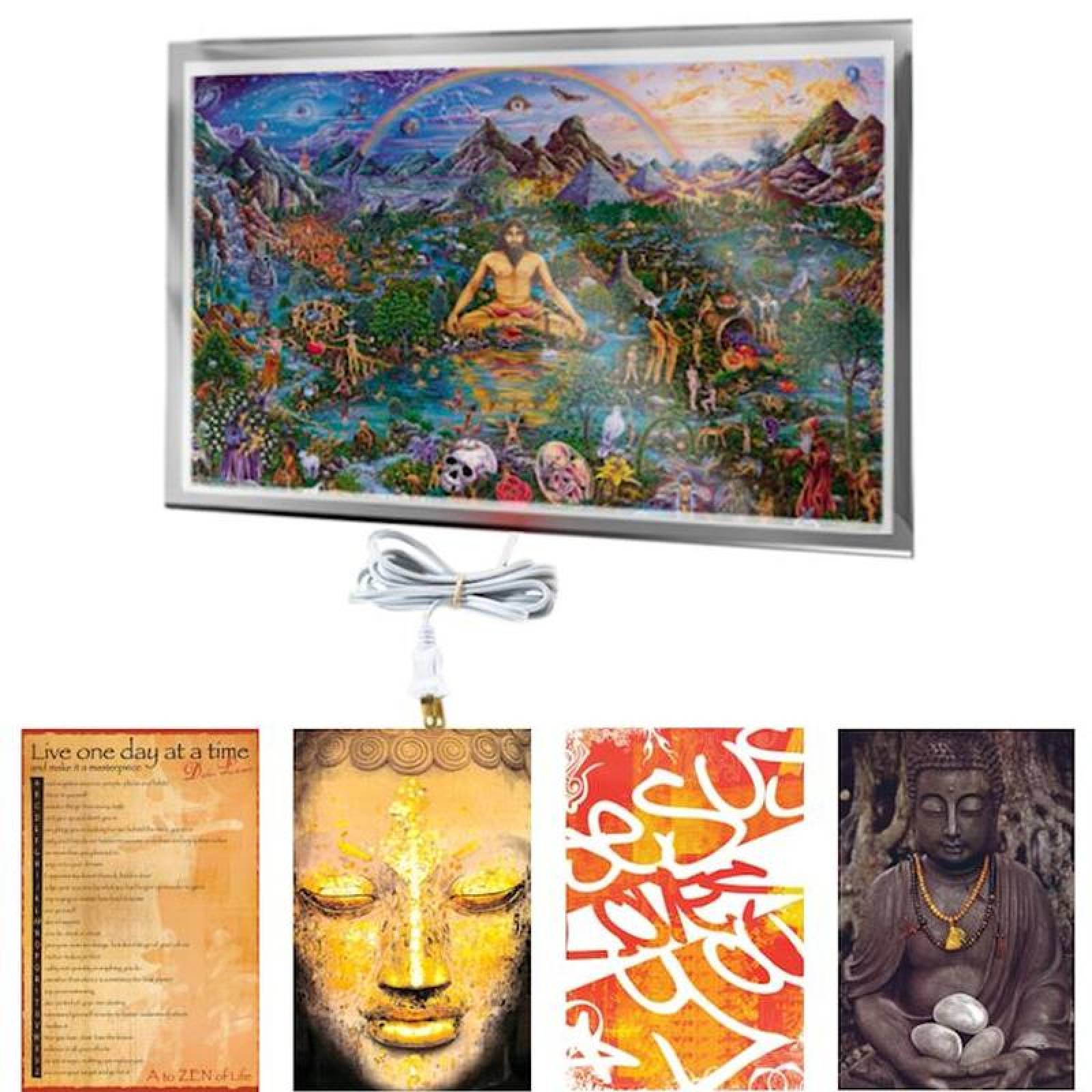  Calefaccion Electrica de Espiritu, MXFTH-003-6, 380W, 110V/1F/60Hz, 3.5A, 90x60x4 cm, The Creator, Litografiado, FaithHeat