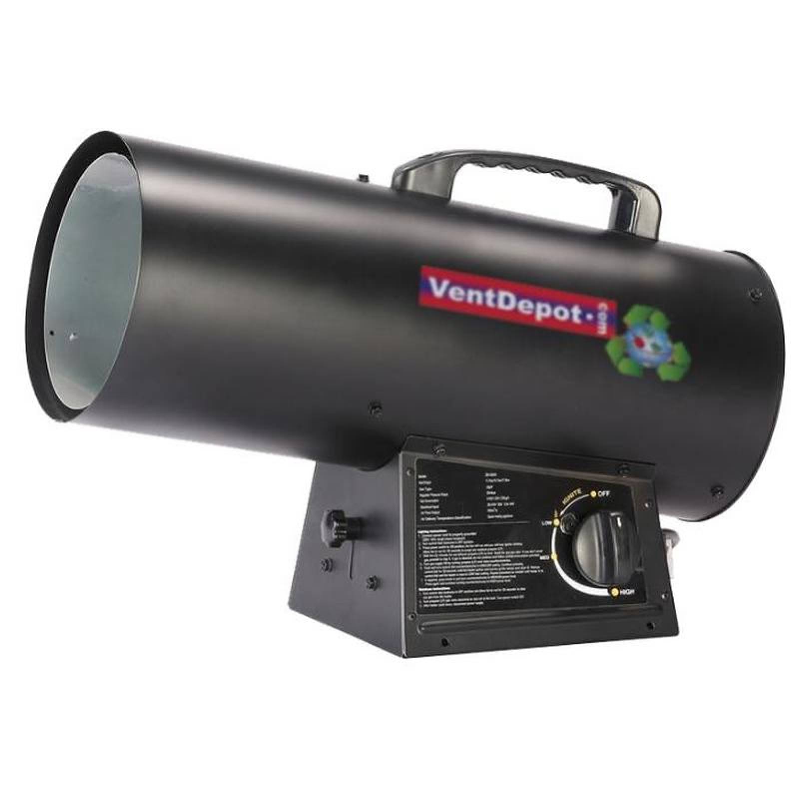  Calentones de Gas LP Torpedo, MXHRE-001-3, 40000 BTUs, 500m³/hr, 110V, 60Hz, 12kW, ON/OFF, Gas Natural/Propano., HeatPrime