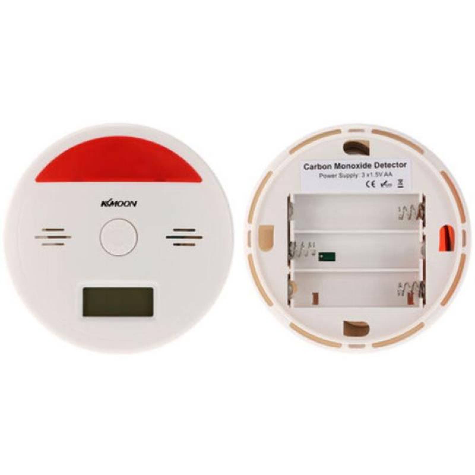 Detector de Humo Moderno MXSKU-001-8 Alarma Visual Roja Sensor Monoxido de Carbono Baterias 3xAA Incluidas 85 a 105dB 0 - 45C Blanco 1 Pza, SmokyUltra