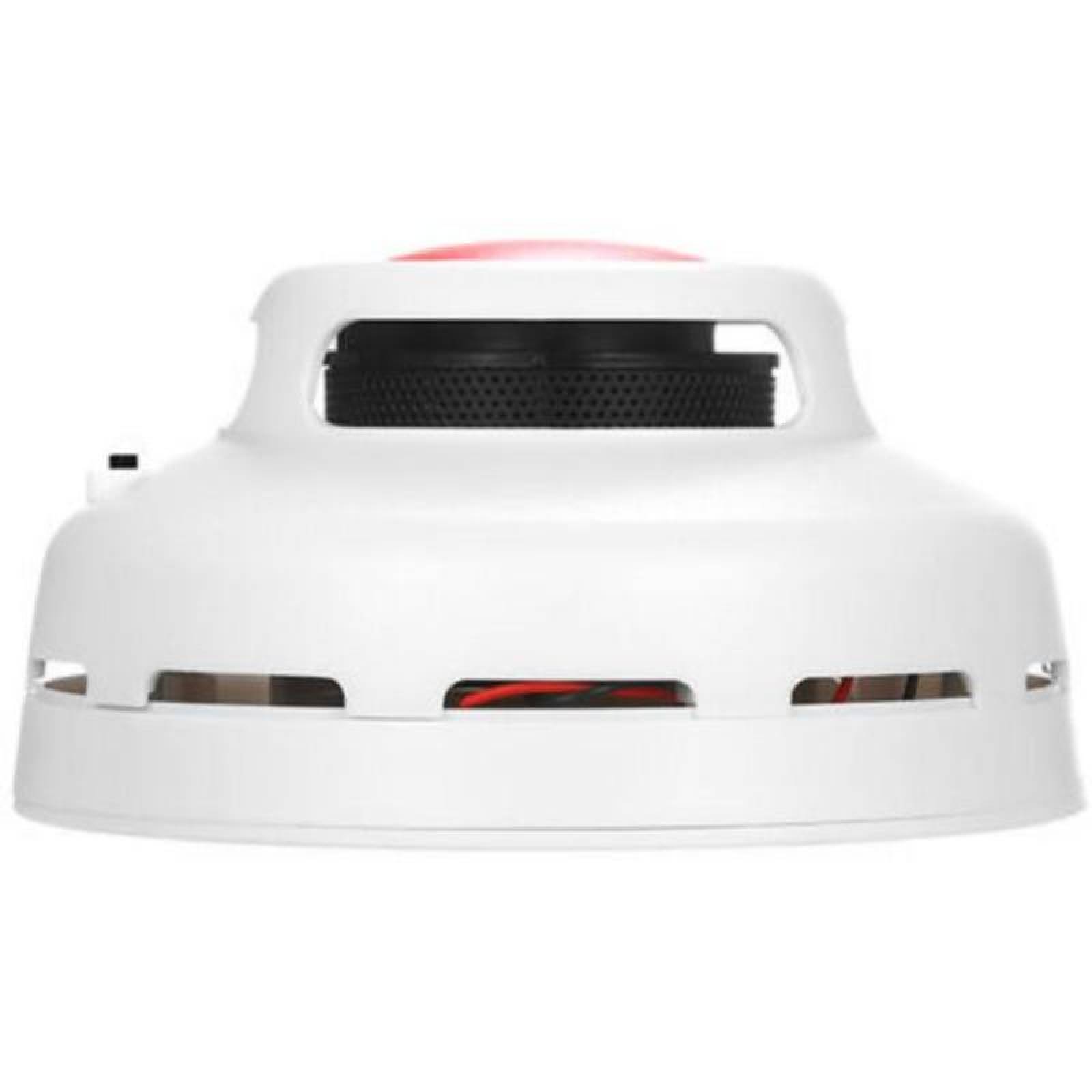 Detector contra Incendios MXSMO-001-10 Alarma Visual Roja Sensor Humo Bateria 9V incluida 85 a 105dB-10 a 50C Blanco 1 Pza, SmokyPro