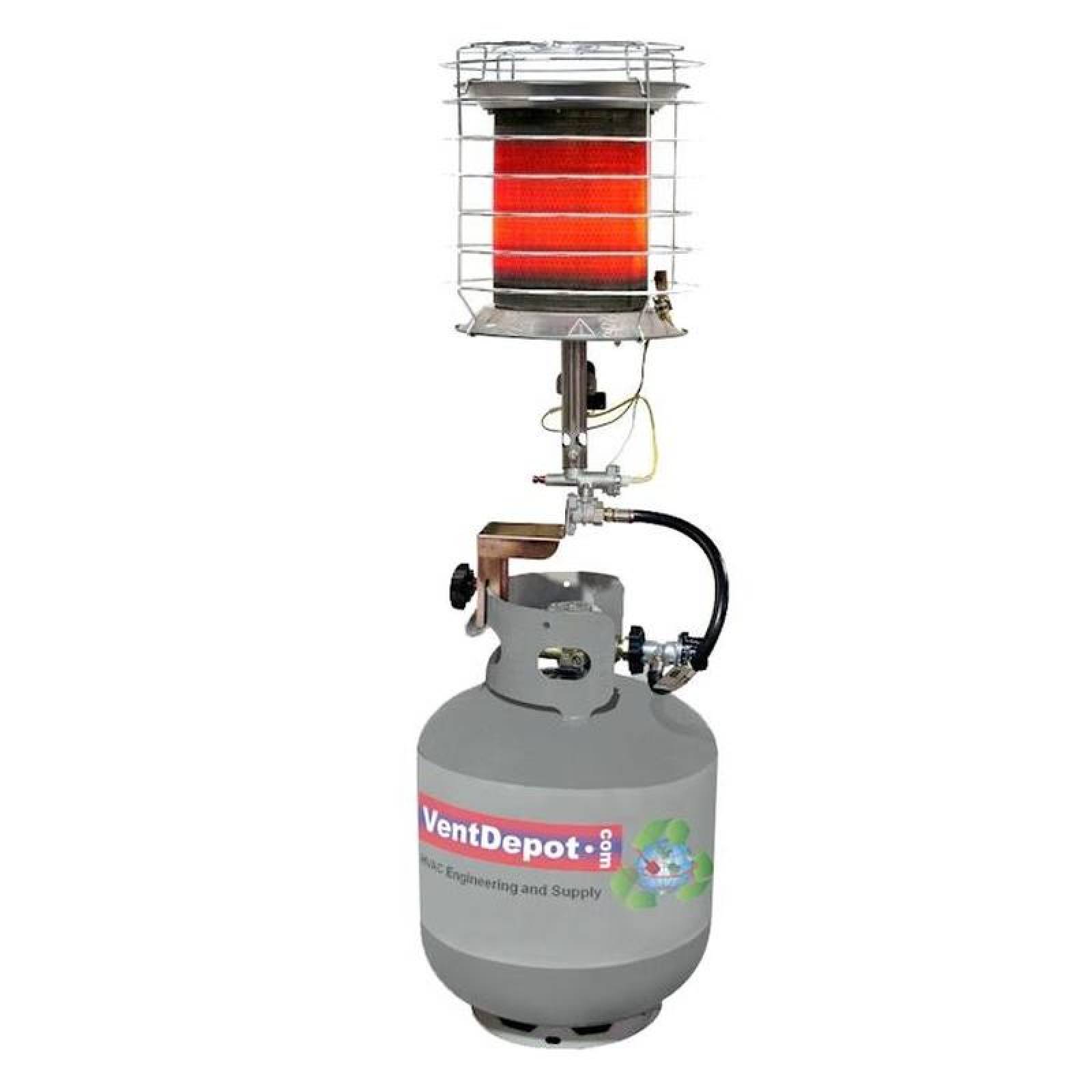 Calentadores Portatiles de Gas Lp MXTOH-002-6 50000 BTUs 1000m³hr ctanqueignición manual gas propano ThorHeat