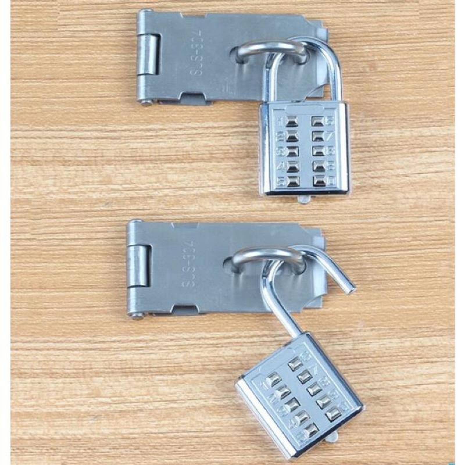 Candado Acero Inoxidable, MXLKS-005-2, 2Pzas, 8 Teclas, Plata, Mecánico, Acero Inox, LockPass