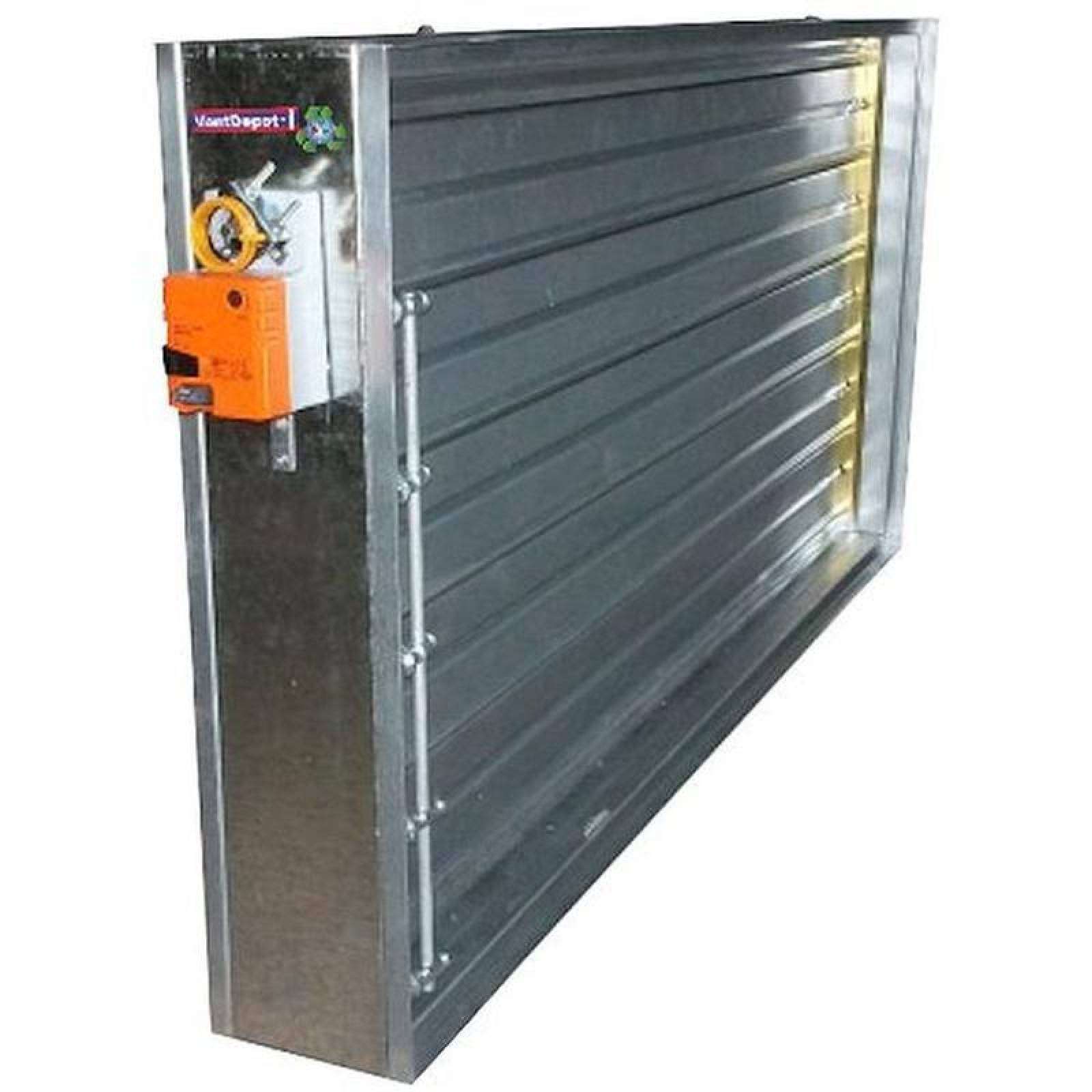 Compuertas Rectangular Aletas Horiz MXASQ-129 32x22" Galvanizado cNeopreno Marco C,18 Persianas C,20 cActuador ActuaSquare