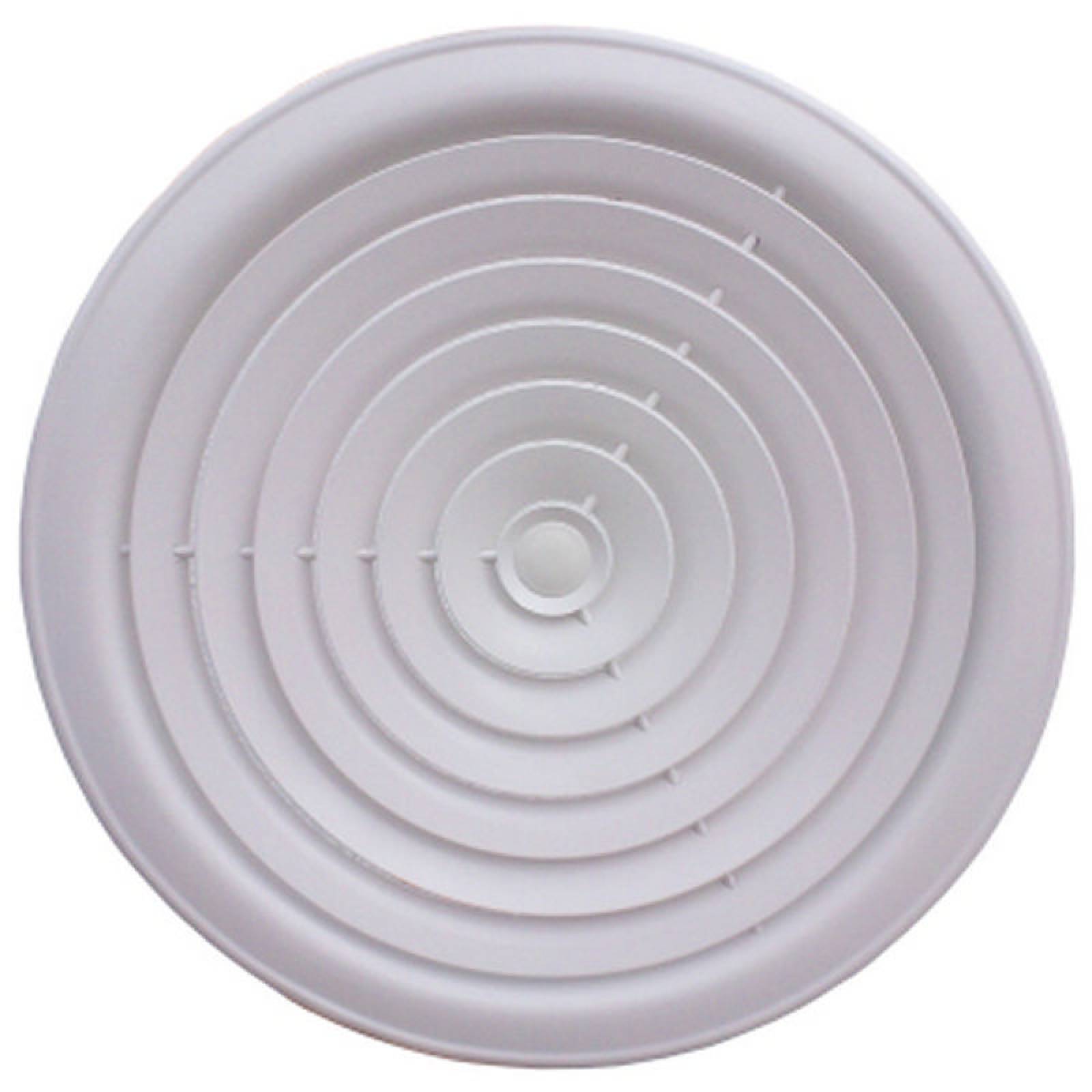 Rejilla Circular Ventilacion MXARC-004-1 12pulg Diámetro Aluminio 301CFM 512m3hr flujo 360grado color blanco, AlumCircle