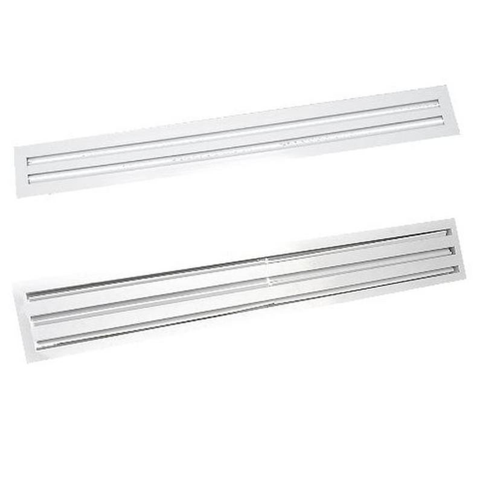 Difusor Lineal Aire Acondicionado MXDFL-186 96x11,00" baseXaltura 6 ranuras 1" 100porciento Aluminio ccontrol blanco DifuLine
