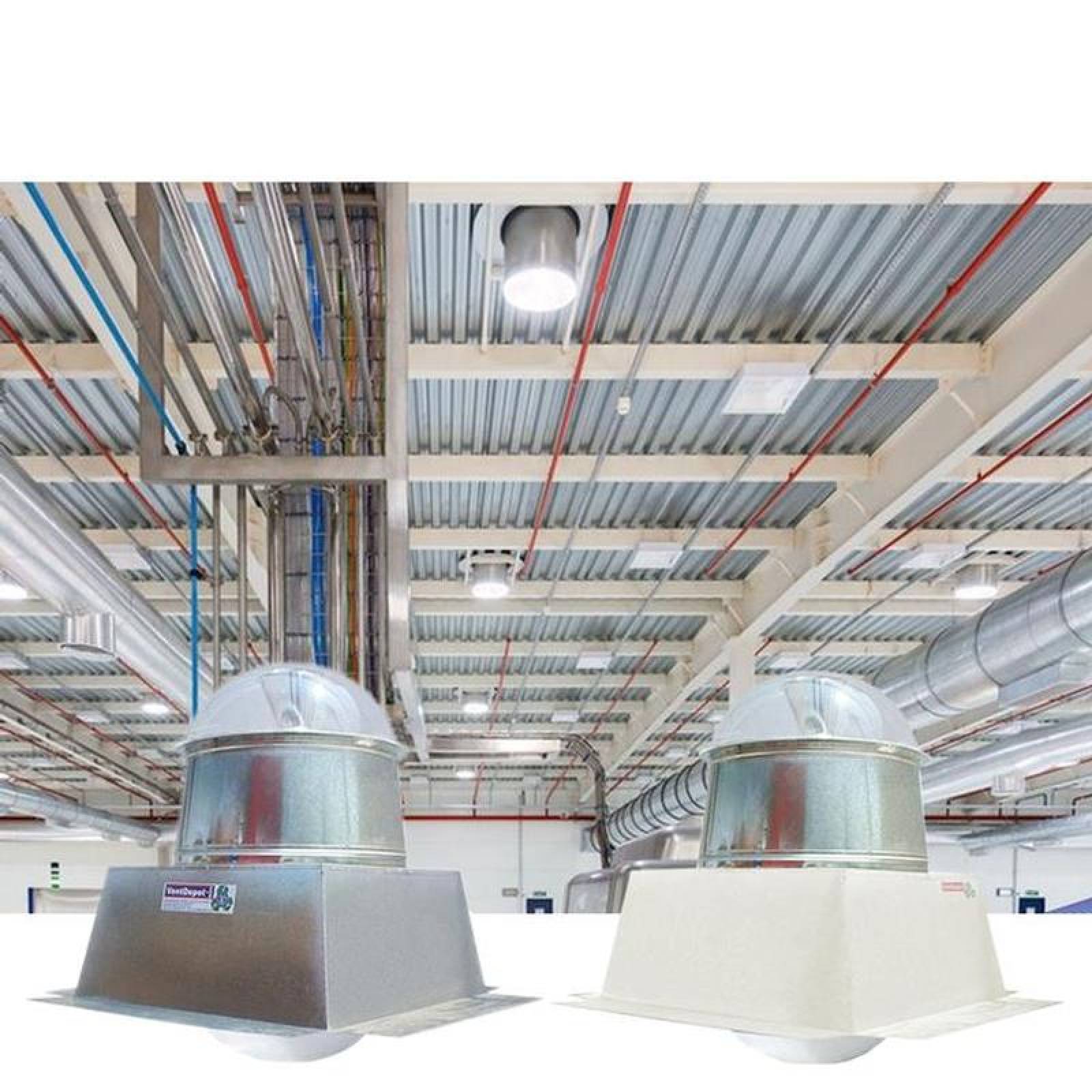 Domos Ecologicos para Comercio MXSRM-024 18" Diámetro Domo 35 metros cuadrados Base Inoxidable 430 2-B Espejo 30x30" 1 agua C26 Desarmado, Solarium