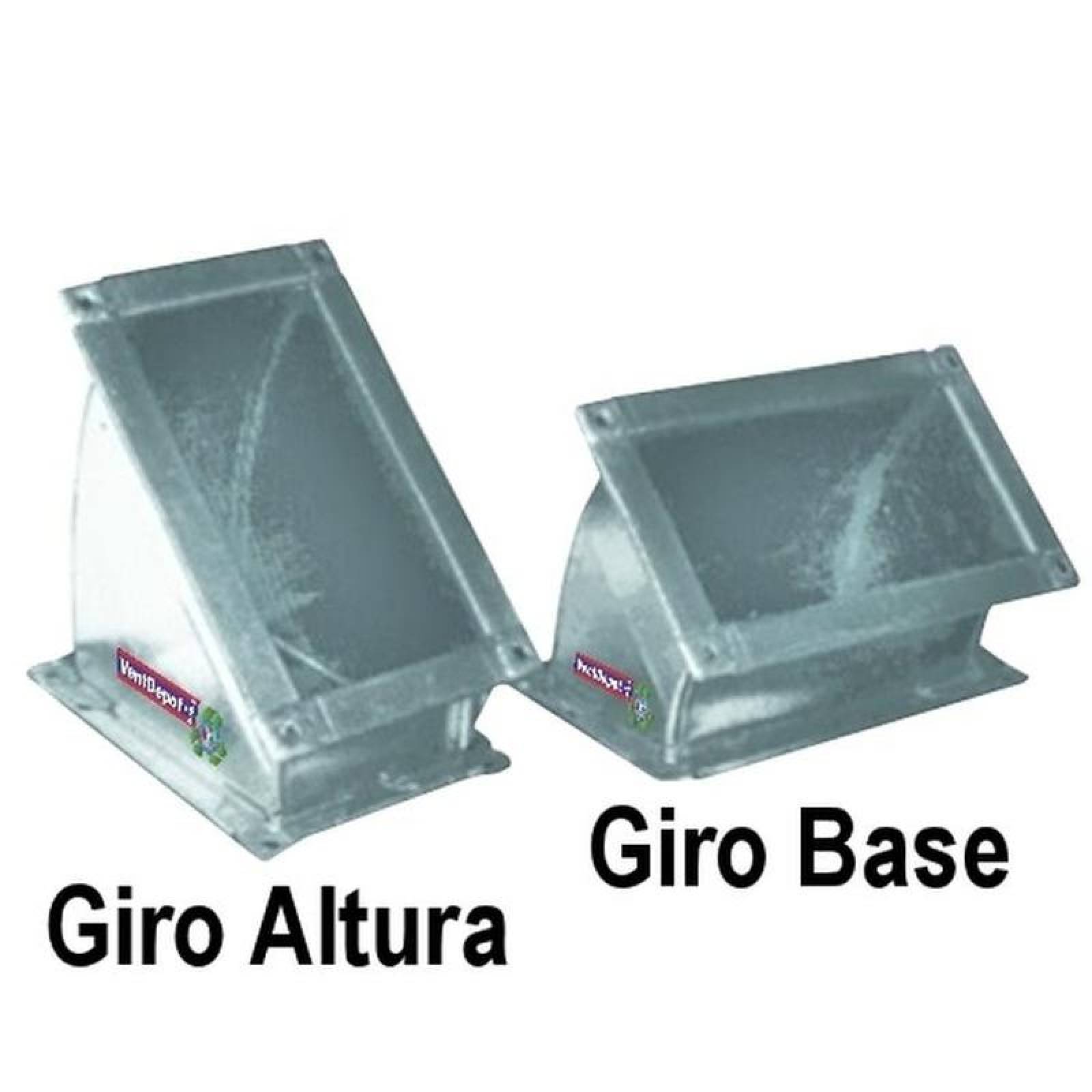 Ducterias para Ductos Rectangulares MXDC4-194 12x30 pulg radio 12 pulg angulo de 45 giro a la base cal,24 CuadriCodo de 45