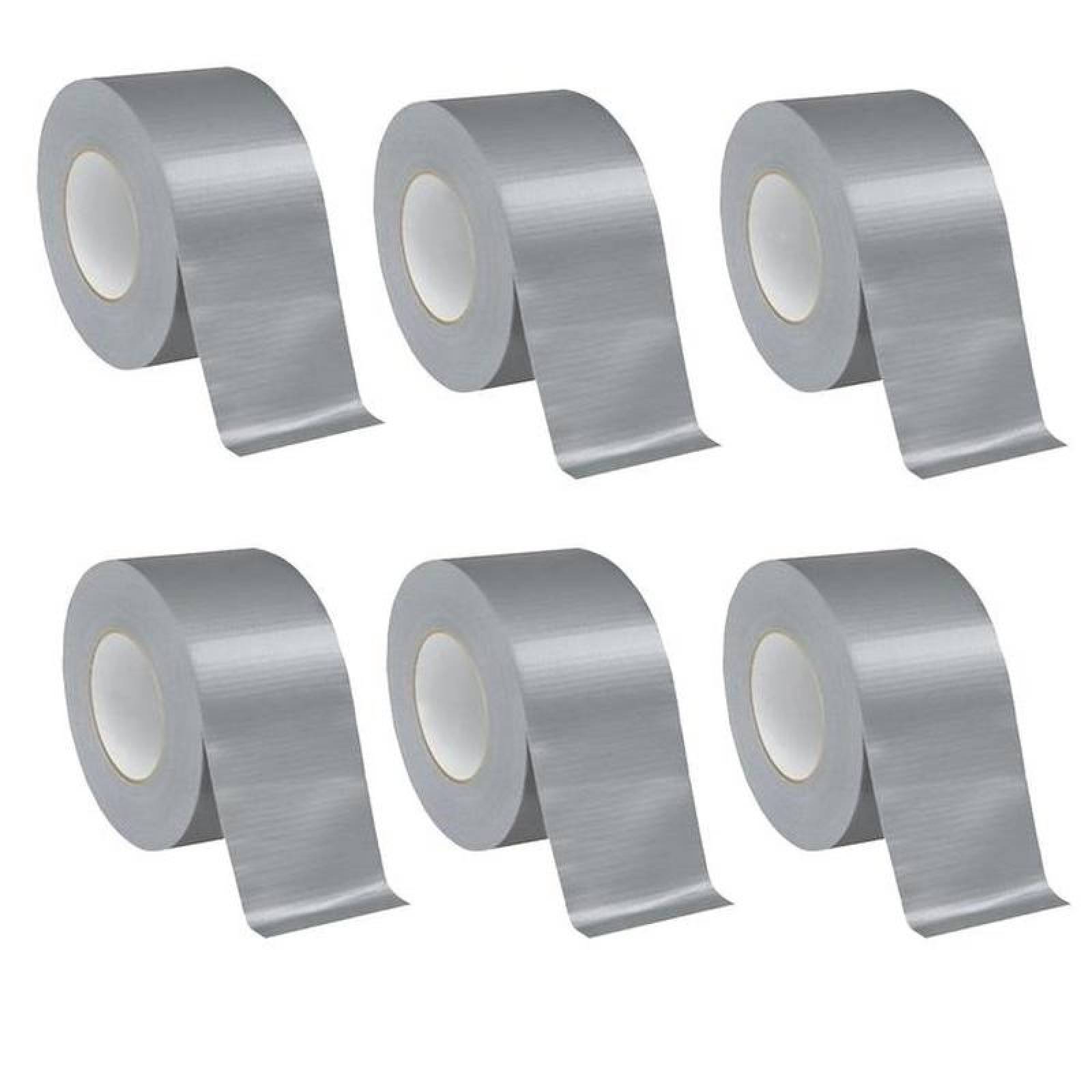Cinta Adhesiva para Ducto MXGTP-003-1 6 pzs 10m Ancho 2" Grosor 0,254mm, GreyTape