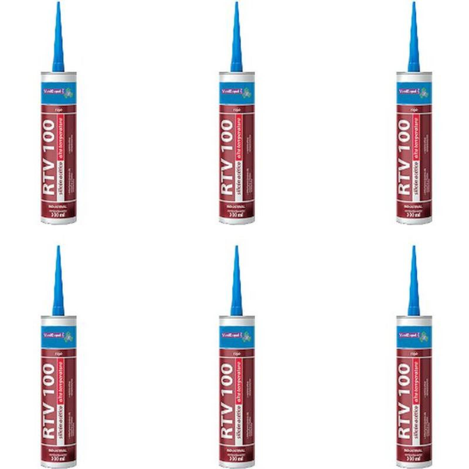 Silicon para Sellar Ductos MXHSE-002-7 6pzas 300ml -60 a 200C Rinde 8m x 6mm HotSeal