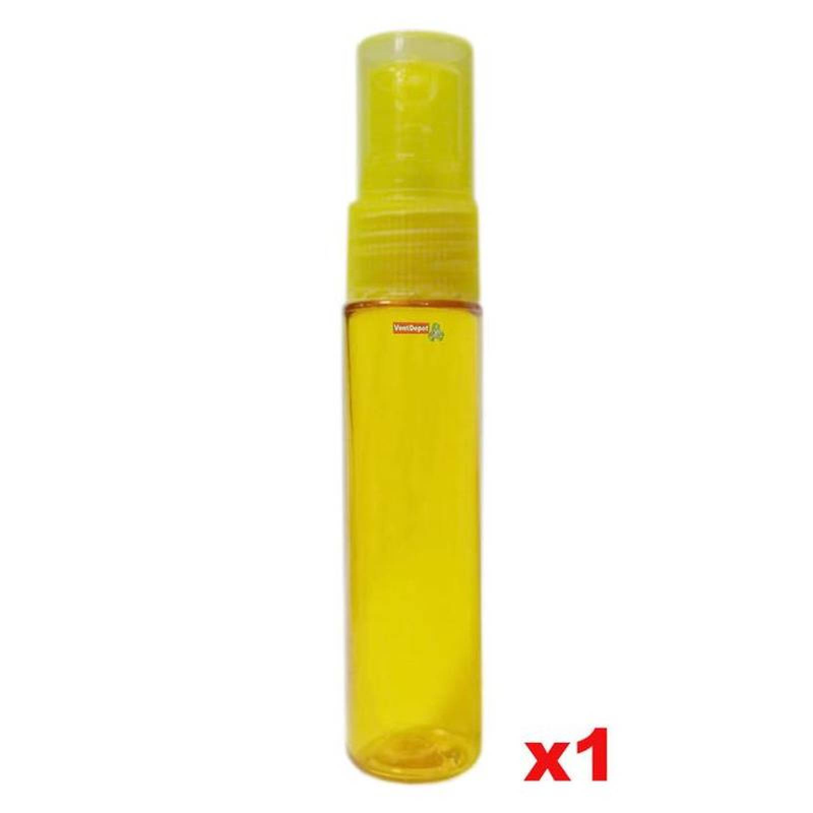 Perfumero con Atomizador MXFYL-001 1 Pza 25ml Diámetro 1,5 cm PET Sellado de Rosca Color Amarillo, FragYellow