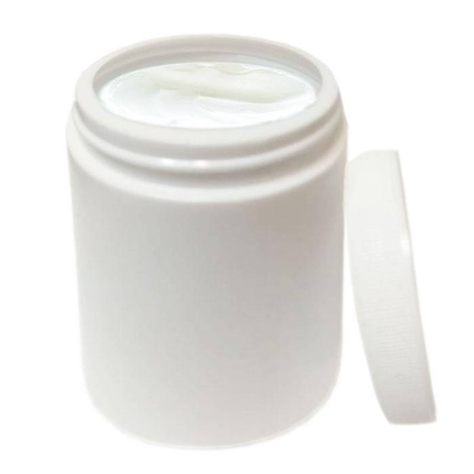 Envase de Plástico Redondo MXRAT-009 25 Pzs 250g  Diámetro 7 cm Polietileno Tapa de Rosca Color Blanco, JarWhite