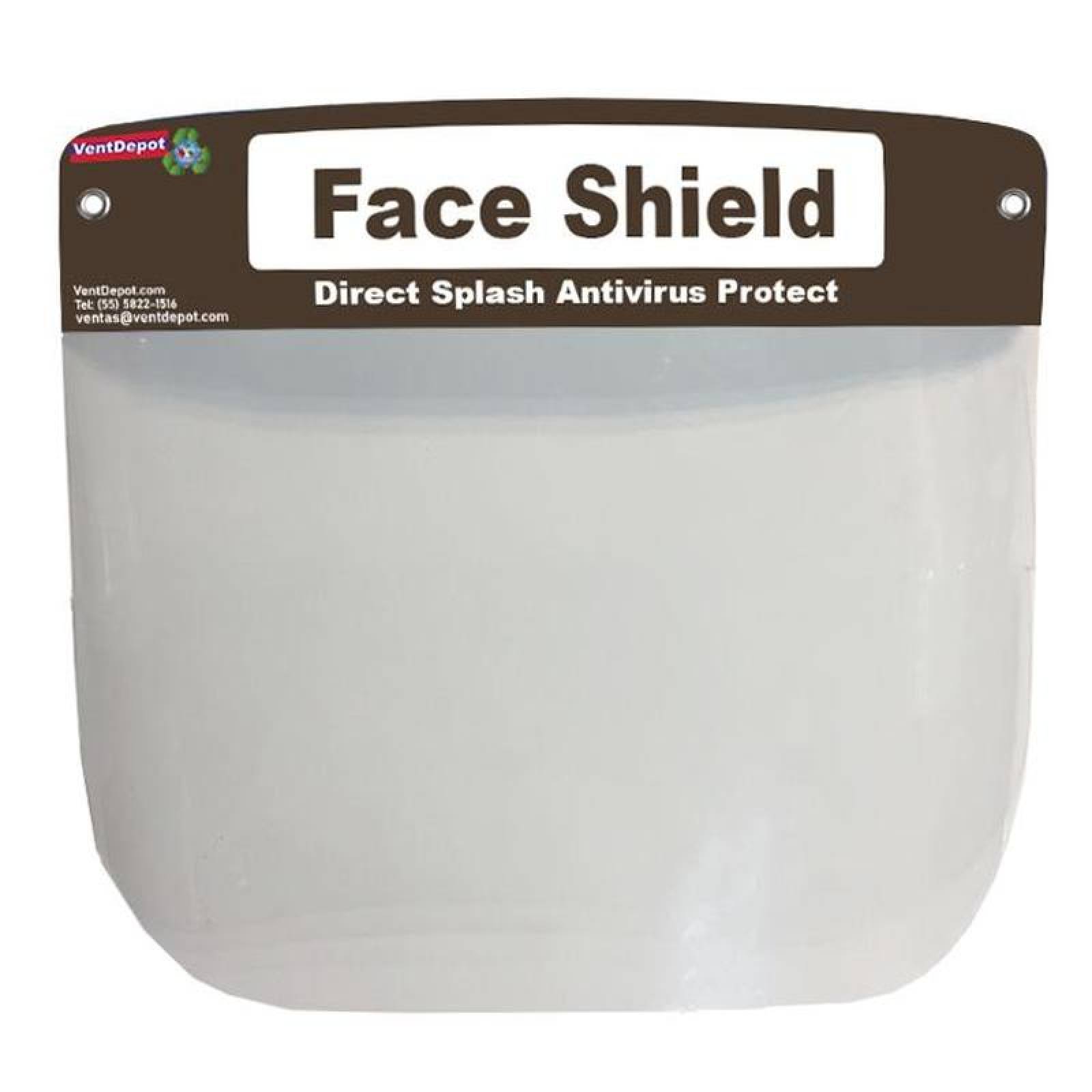 Caretas Protectora para Covid19, MXMAF-003-1 1pza Marrón Obscuro PVC Elástica Frontal Espuma Antideslizante, MaskFacial