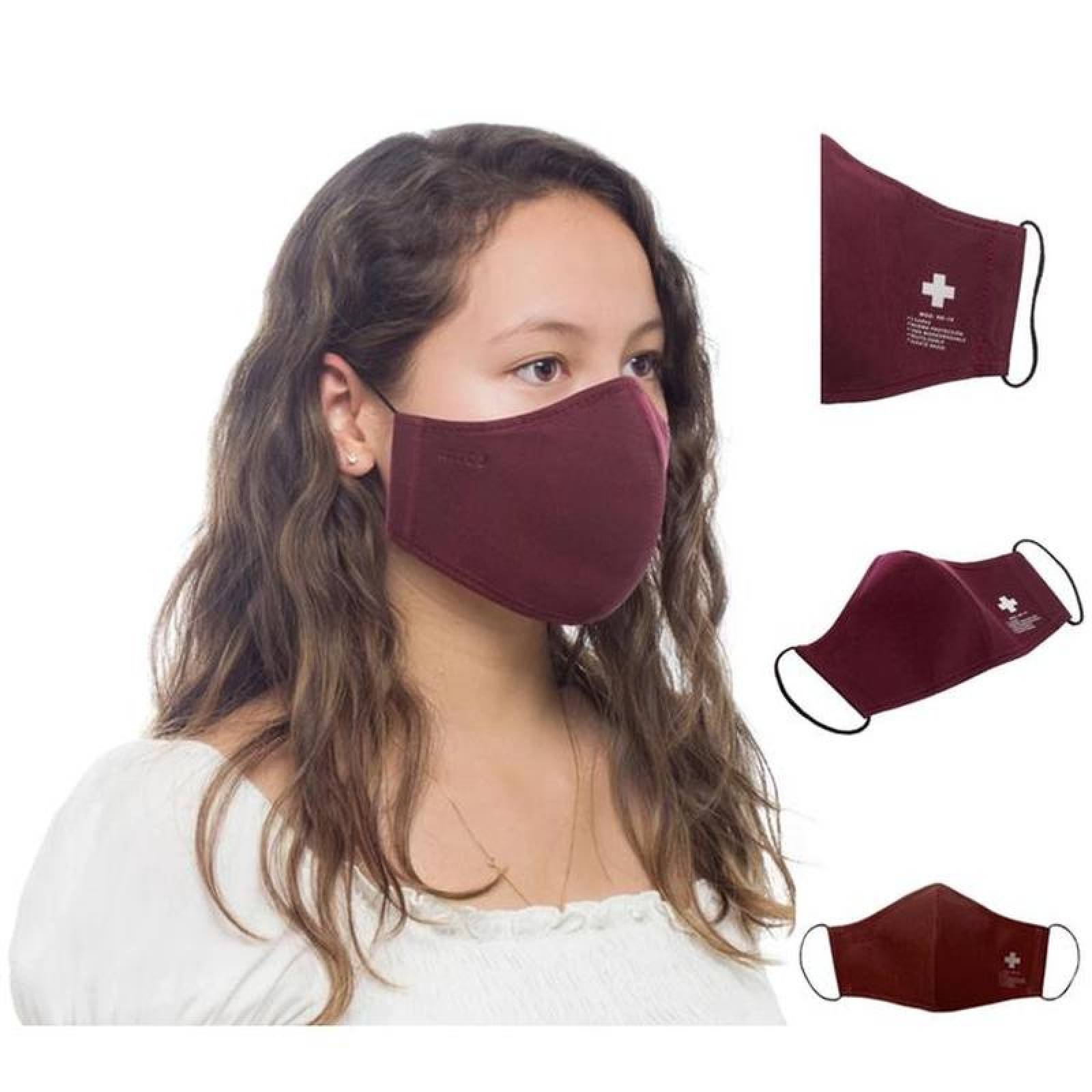 Mascarilla para virus Reusables, MXWHC-022 1 pza WhiteBlanco Lavable Non Woven 3 Capas, WhiteCross