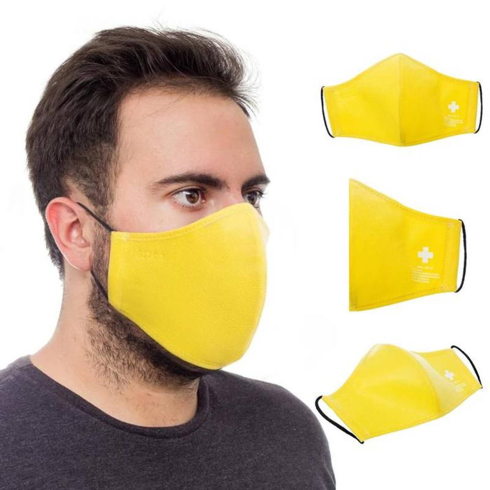 Tapa boca Cubre boca Tela Lavable, MXWHC-028 1 pza Electric BlueAzul Electrico Lavable Non Woven 3 Capas, WhiteCross