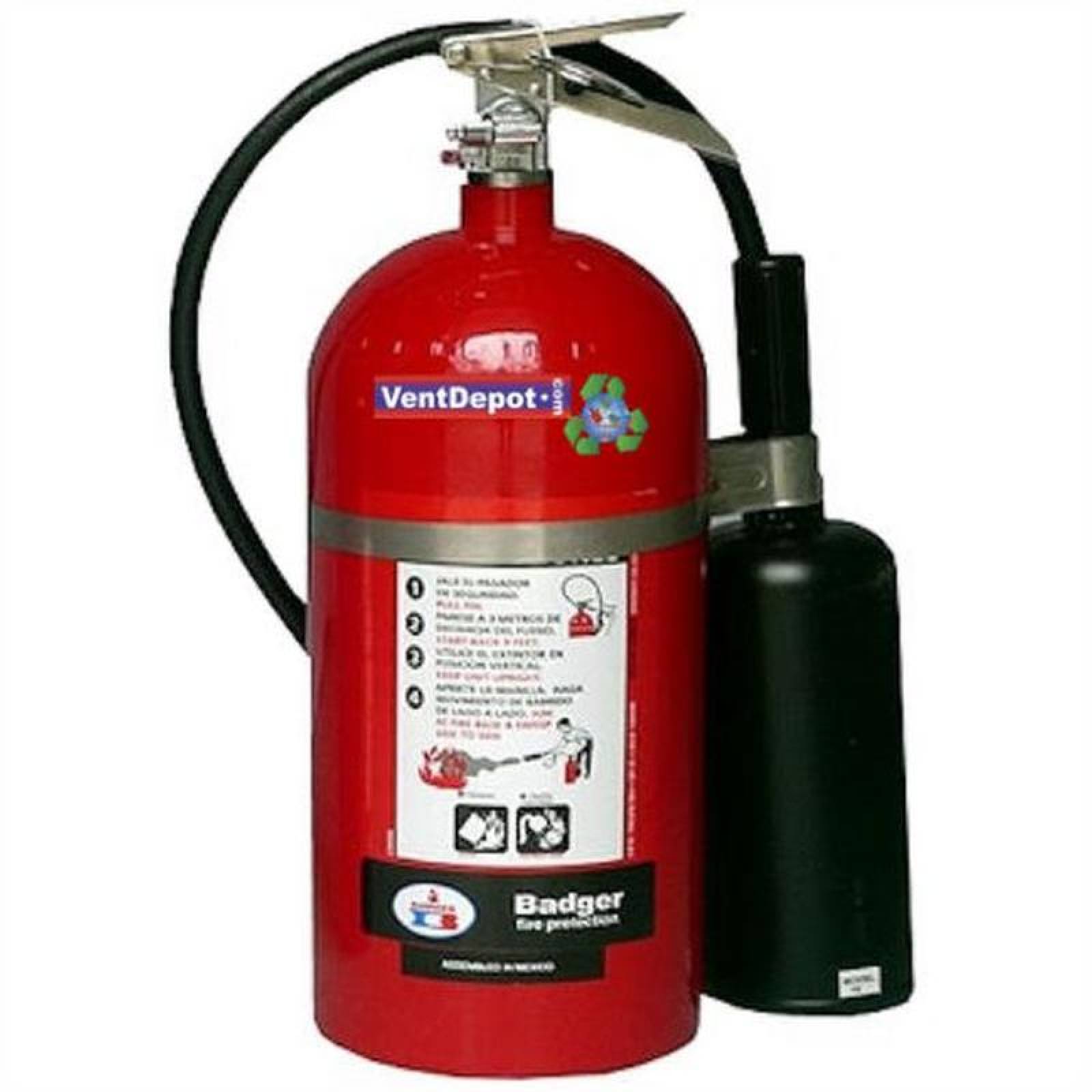 Extintores BC de CO2 Negocios MXBSA-002-4 Clase BC Tipo CO2 Dióxido de Carbono 4,5Kg BadgeSafe