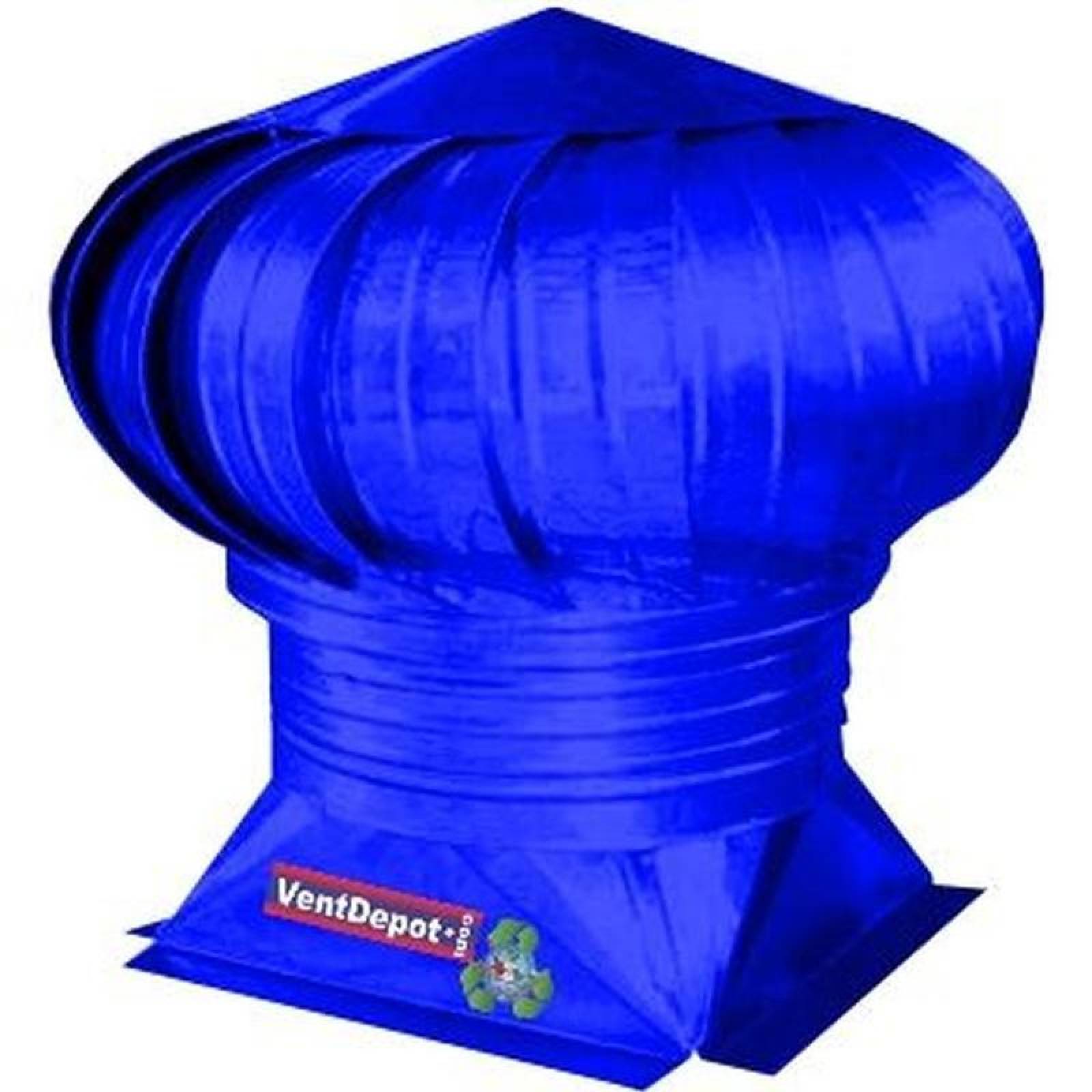 Extractor Atmosferico de Aire, MXBBL-007-3, Garganta de 30" Diámetro, 5136m3/hr, Turbina, Base Plana Estándar, Galvanizado, Azul, Pintura Horneada,, BlueBall