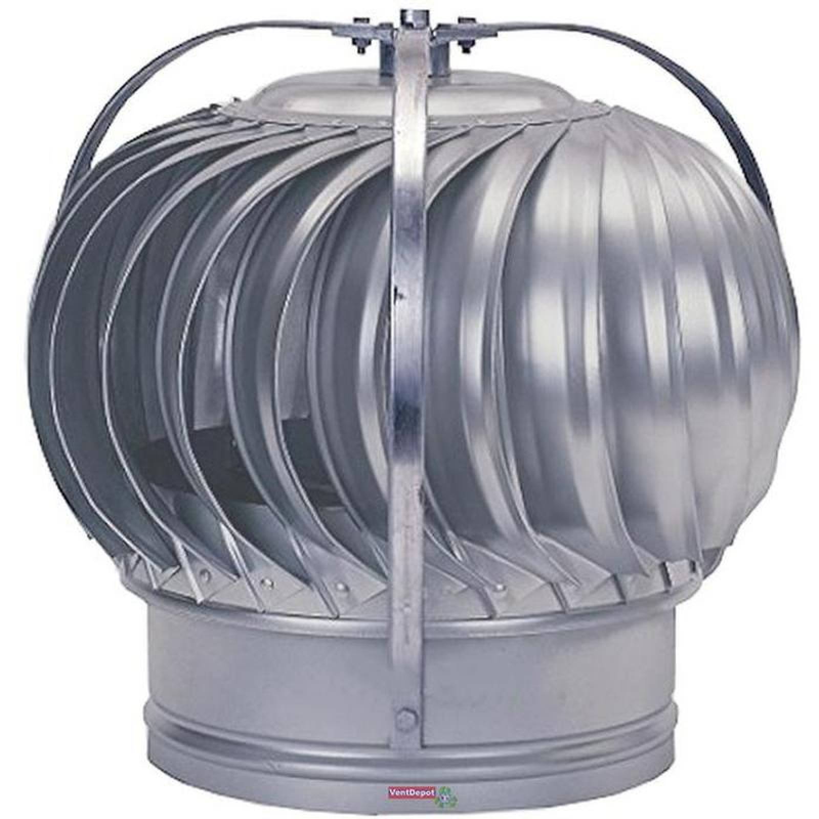 Ventiladores de Techo Industriales, MXEGA-002-2, 5" Diámetro Garganta, 136CFM, 231m3/hr, Galvanizado, Sin Base, Refuerzo Externo, EmpiGalv