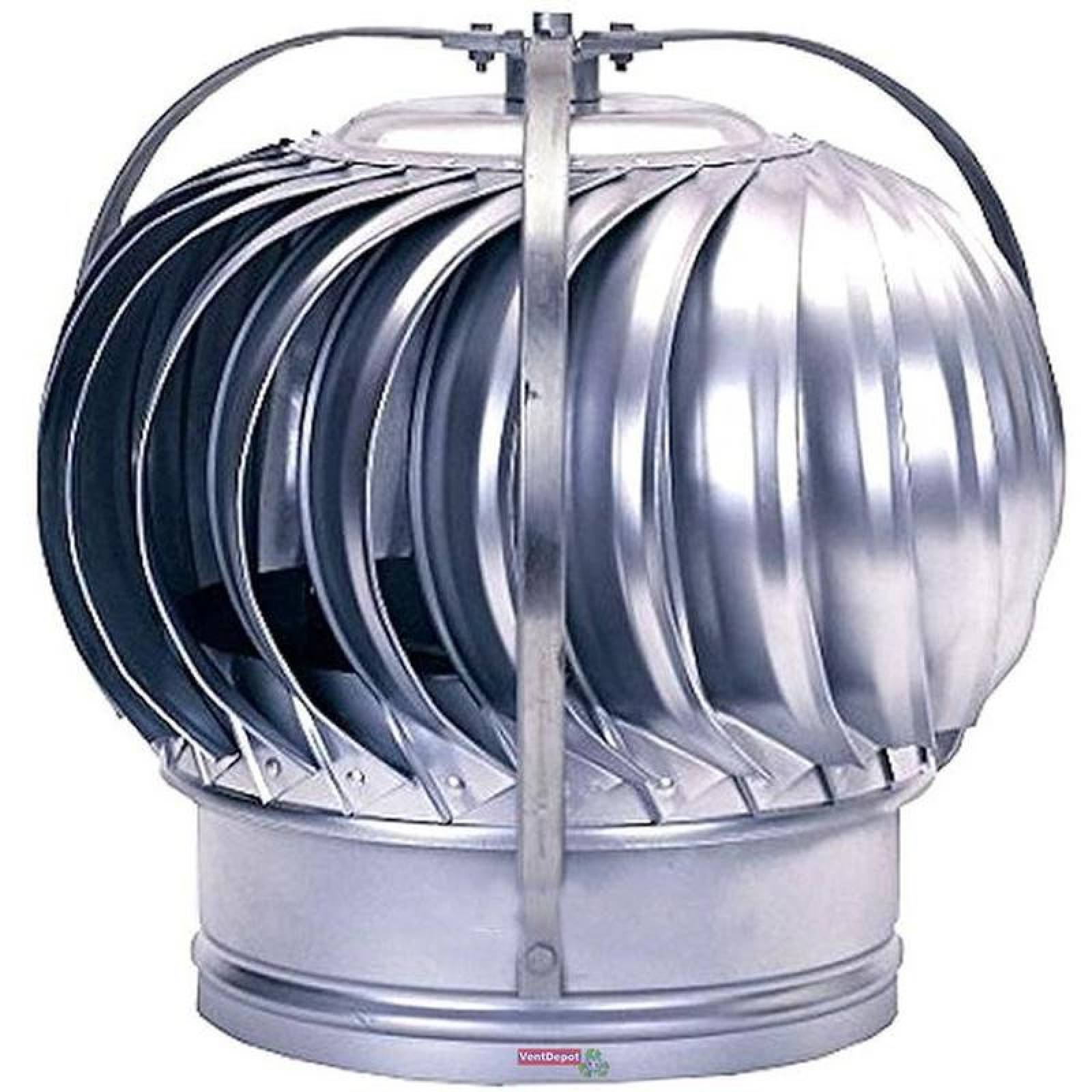 Ventilador de Techo Casero, MXENX-002-2, 5" Diámetro Garganta, 136CFM, 231m3/hr, Acero Inoxidable, Sin Base, Refuerzo Externo, EmpiNox