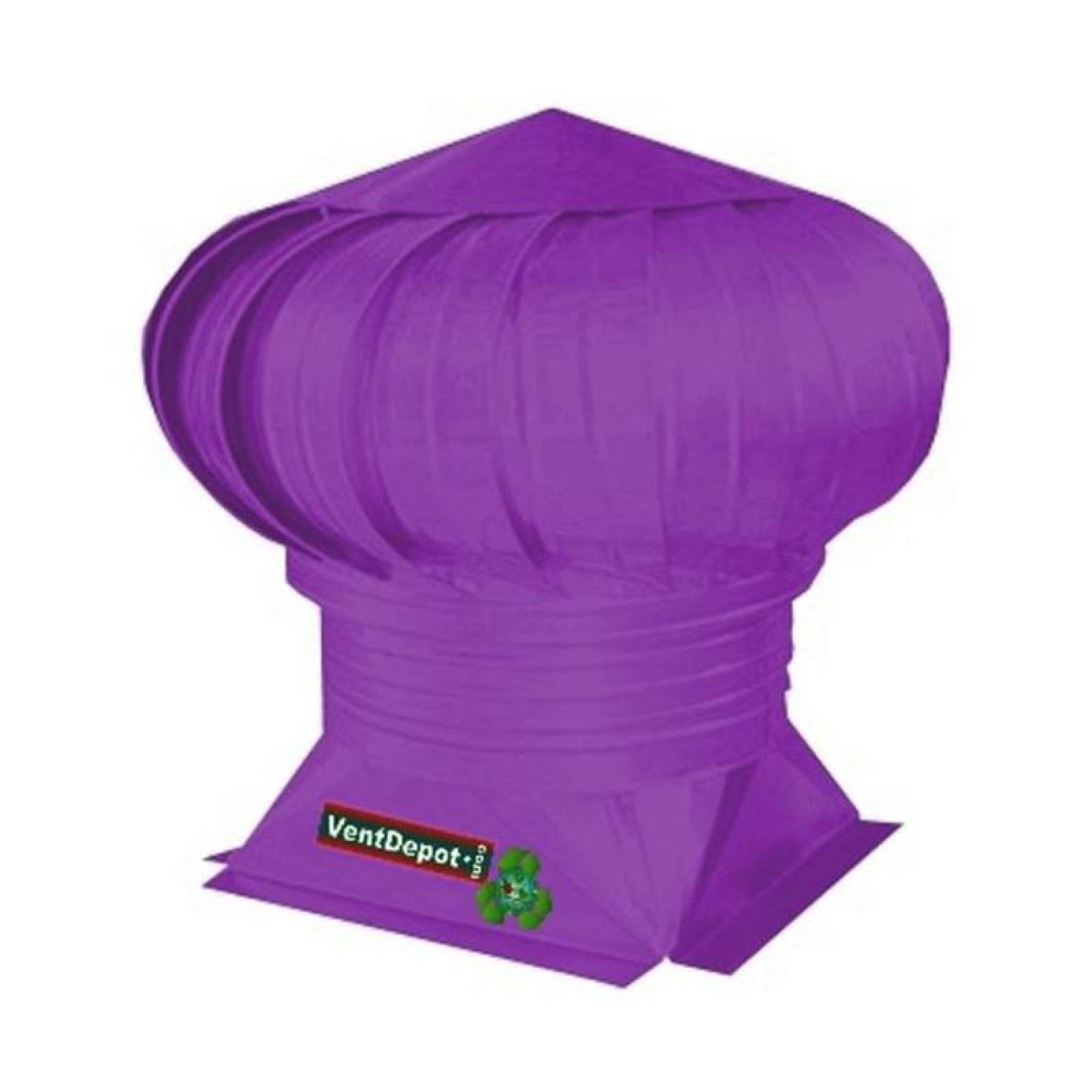 Extractor Eolico Lugares Explosivos, MXLLB-007-3, Garganta de 30" Diámetro, 5136m3/hr, Turbina, Base Plana Estándar, Galvanizado, Lila, Pintura Horneada,, LilaBall