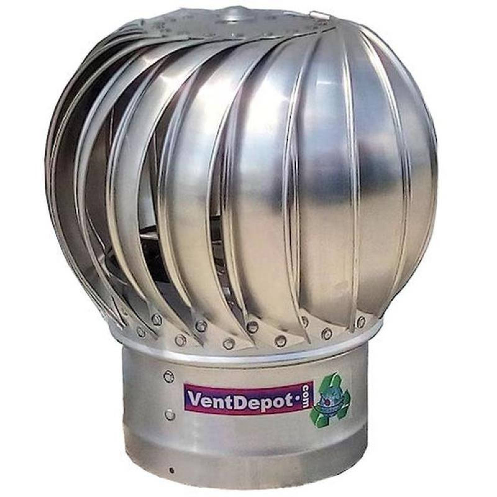 Extractor Atmosferico Casero, MXMNT-002-5, 8" Diámetro de Garganta, Turbina de 13" Diámetro, 1355m3/hr, sin Base, 100porciento Aluminio, 2 Baleros Autolubricados y Sellados,, MiniTurbo