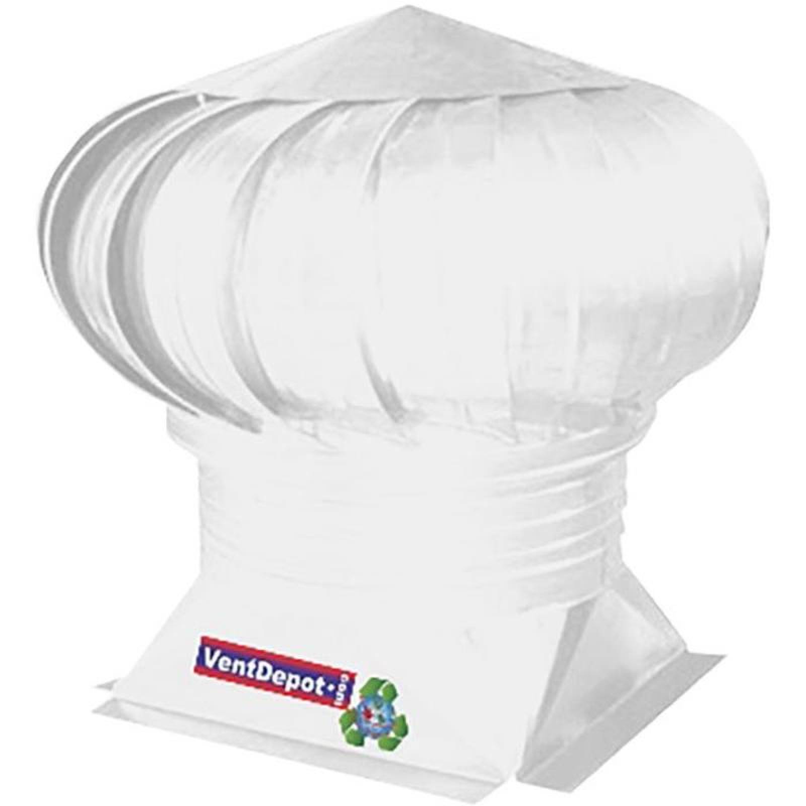 Extractor Tipo Cebolla, MXSNB-003-3, Garganta de 16" Diámetro, 2064m3/hr, Turbina, Base Plana Estándar, Galvanizado, Blanco, Pintura Horneada,, SnowBall