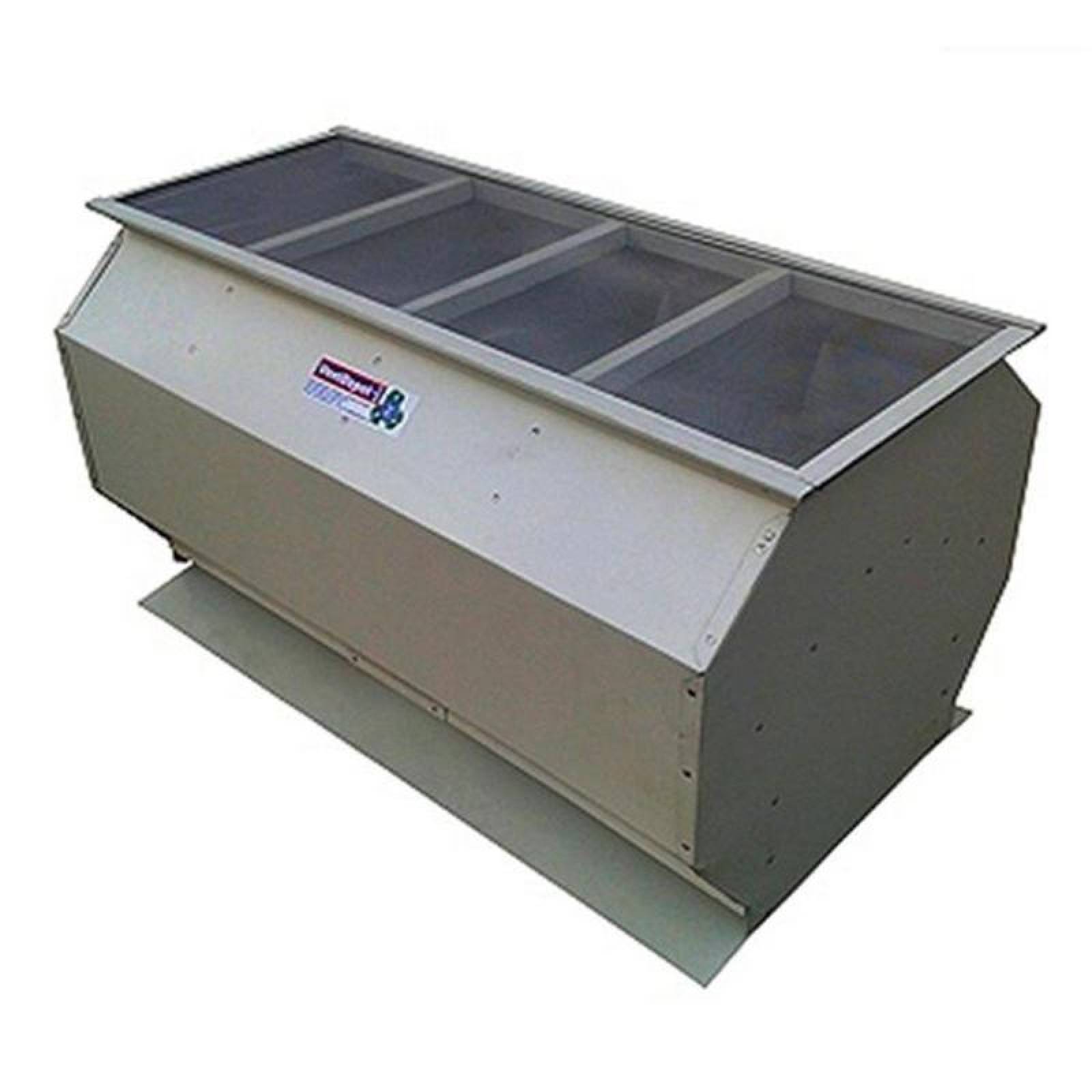 Extractor para Naves Industriales MXTRV-039 18"garganta2m,Long,Galv,CumbreraTechoCurvoC,22cmallac4soportes TornadoCurve