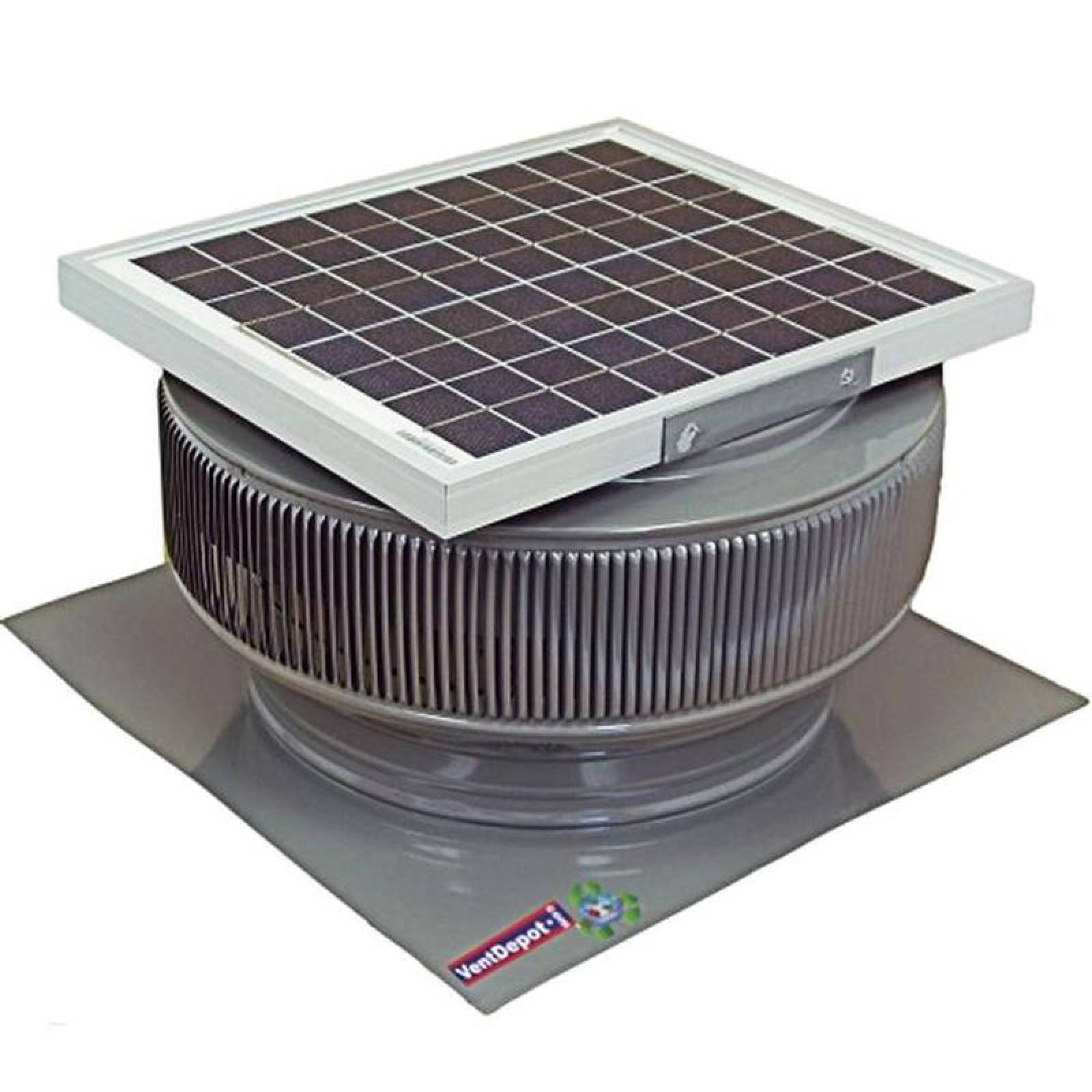Extractor Ambiental de Aire MXSNY-008-3 18" Diámetro de Cuello 868CFM 1475m3hr Panel Solar Aluminio SunnyVent