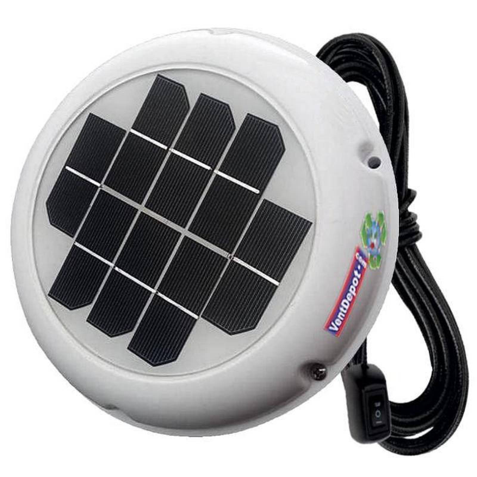 Extractor Para Baño Solar MXSAW-001-29 Ducto 5" Diámetro 34CFM 40m³hr 5V 2,5W 3 dB Blanco, SolarSwitch