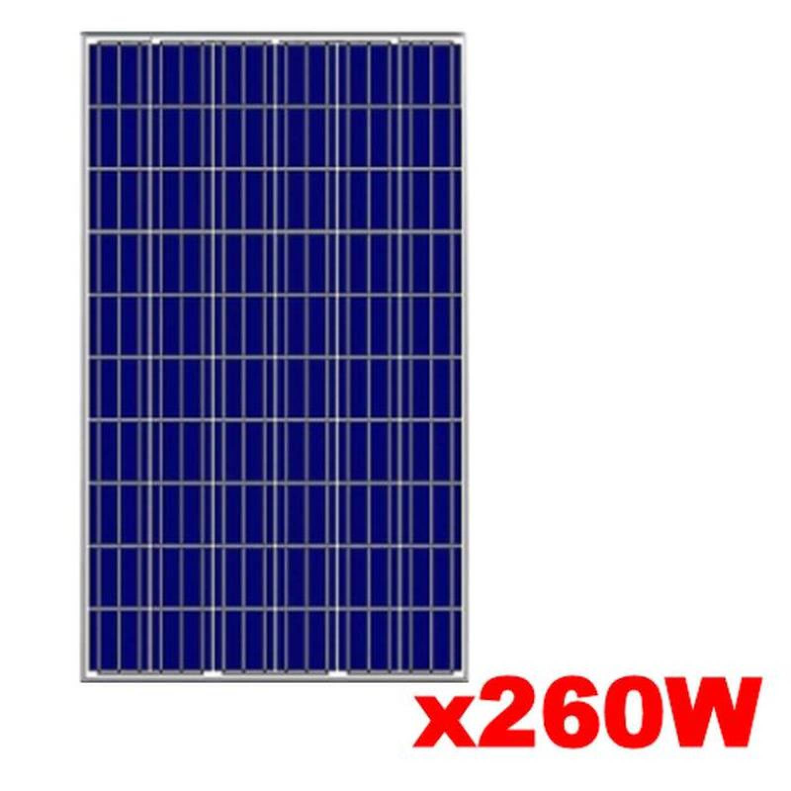 Placas Solares Marco de Aluminio, MXPOS-001-26, 260W, Celda Policristalina, Calidad de la Celda A, Origen Alemana,1000 V, PolySolar
