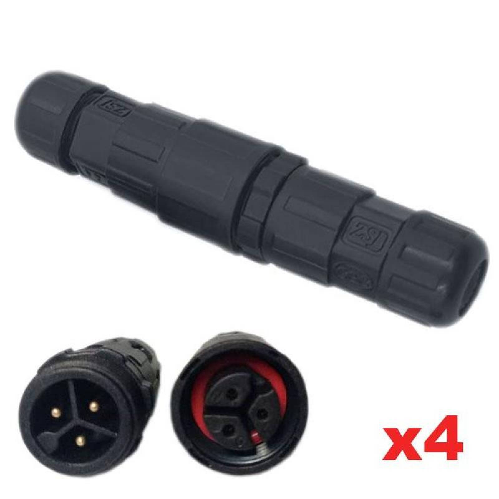 Conector Macho Hembra, MXCPN-004-1, 4 Pzs, Macho y Hembra, 500V-1500V, 15A, Cobre, Niquel Galvanizado y Plástico, , LineConnect