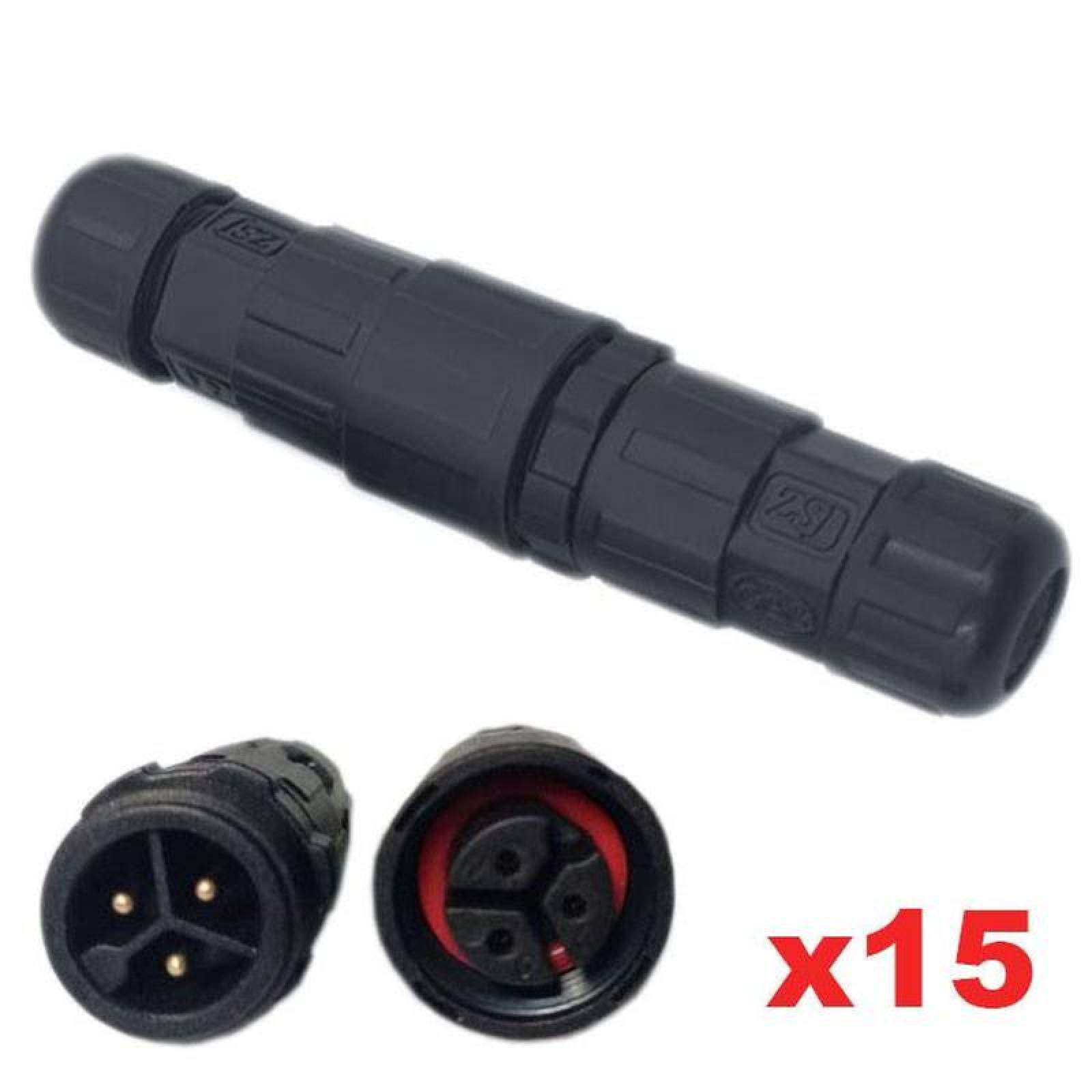 Venta de Conector Eléctrico M16, MXCPN-007-2, 15 Pzs, Macho y Hembra, 500V-1500V, 15A, Cobre, Niquel Galvanizado y Plástico, , LineConnect