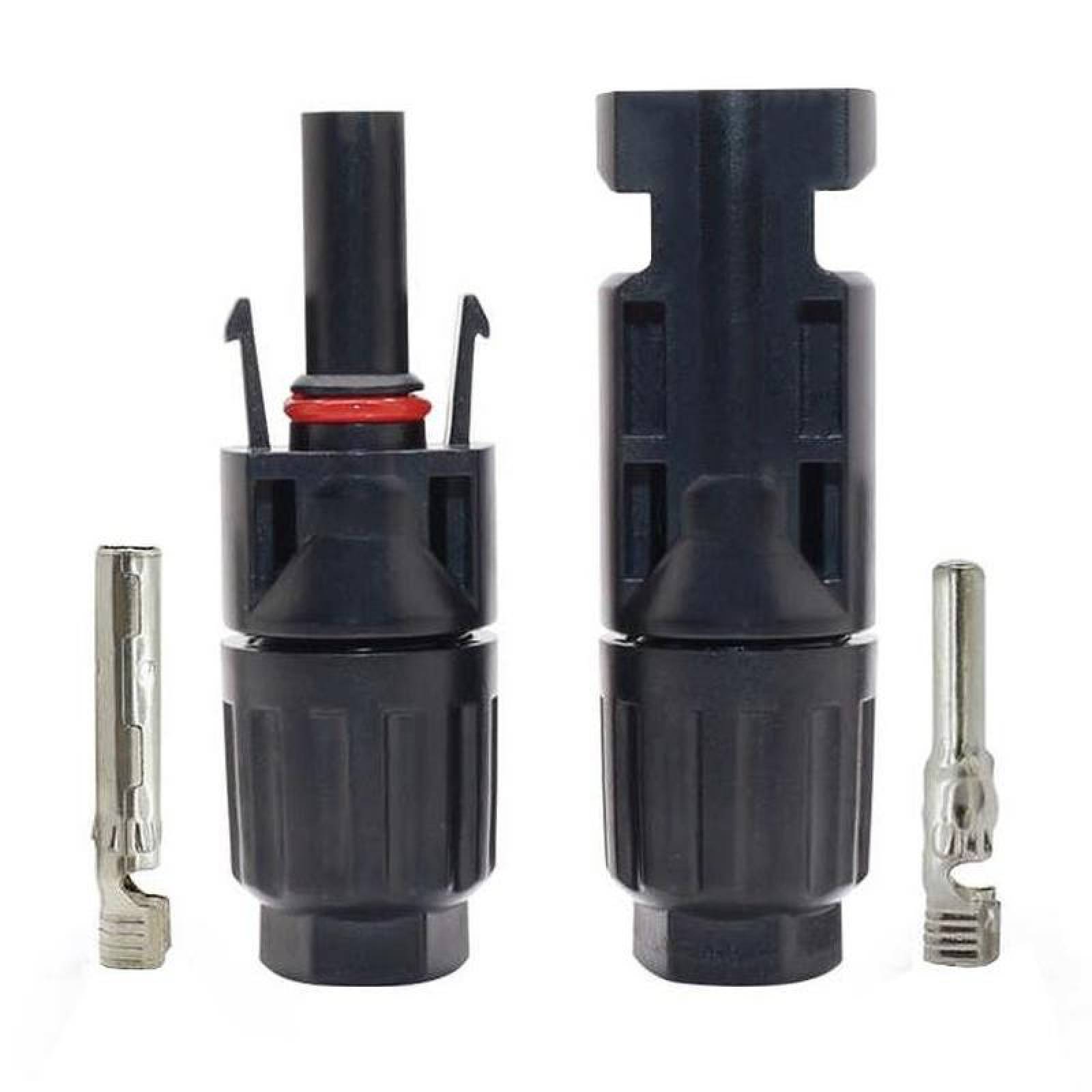 Conector para Cable Solar Mc4, MXSCT-012, Macho y Hembra, 15 Pz, MC4, 600-1000V, 20-30A, Cobre y Estaño,, SolarConnect