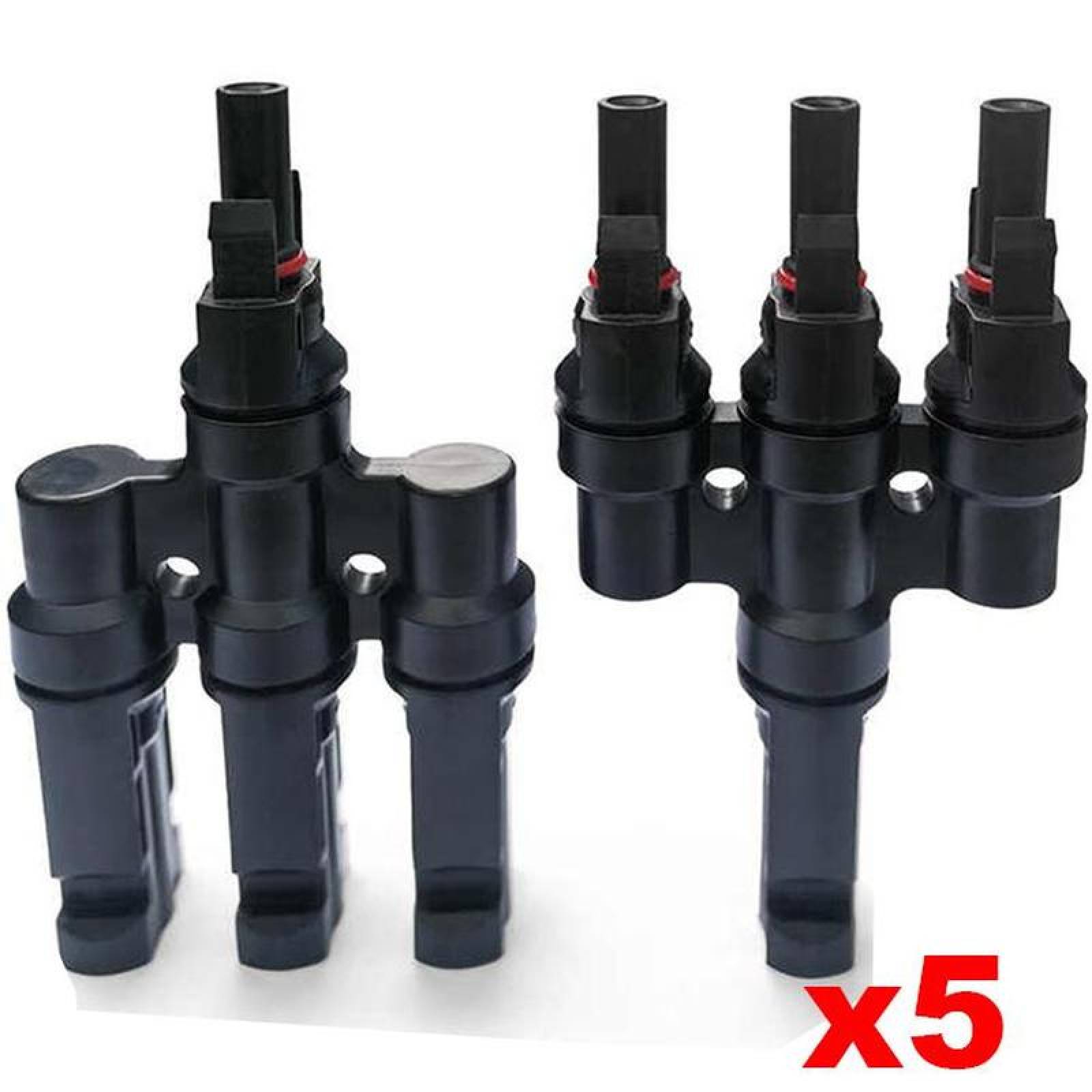 Conector rápido en Venta, MXSTE- 002-2, MC4, 3T, 5Pares, Macho/Hembra, 4mm, 5mW, Entrada 4 a 1, -40 a 85C, Cobre Niquelado,, SolarThree