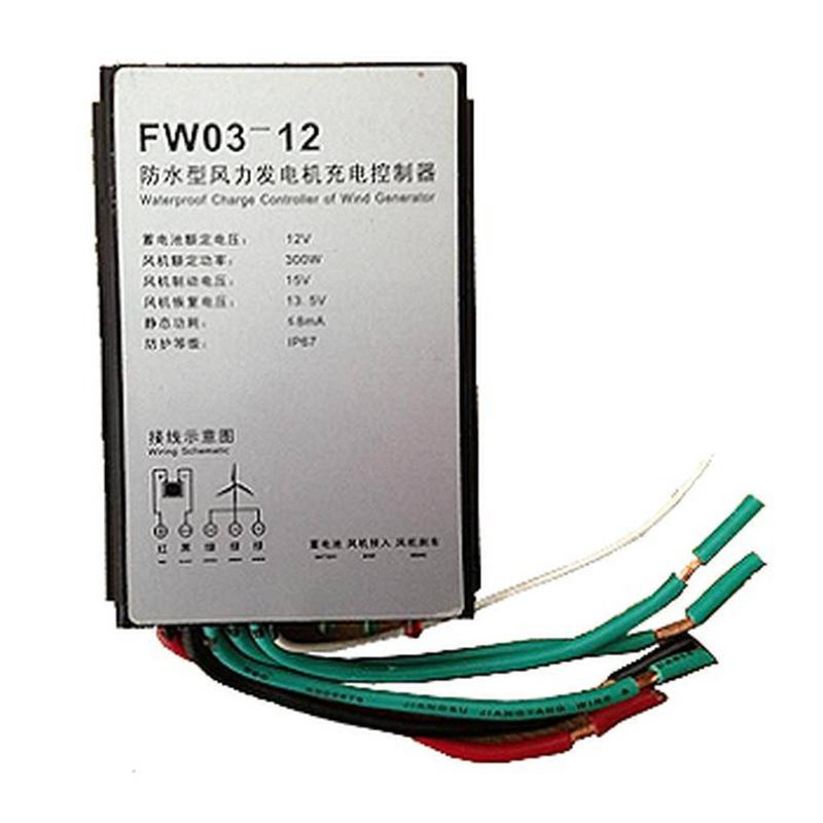 Controlador de Cargas, MXWCT-001-10, 100 a 300 Watts, 12Volts, -35 a 75 C, 30 Ampers de corriente, WindControl