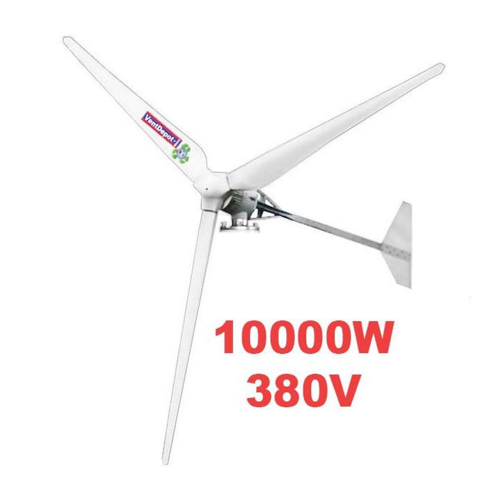  Generador Eolico Horizontal Estadio, MXEGW-009-2, 10000W, 380V, Vientos de 3 a 45m/s, 3 Aspas, -40C a 80C, EnergyWing