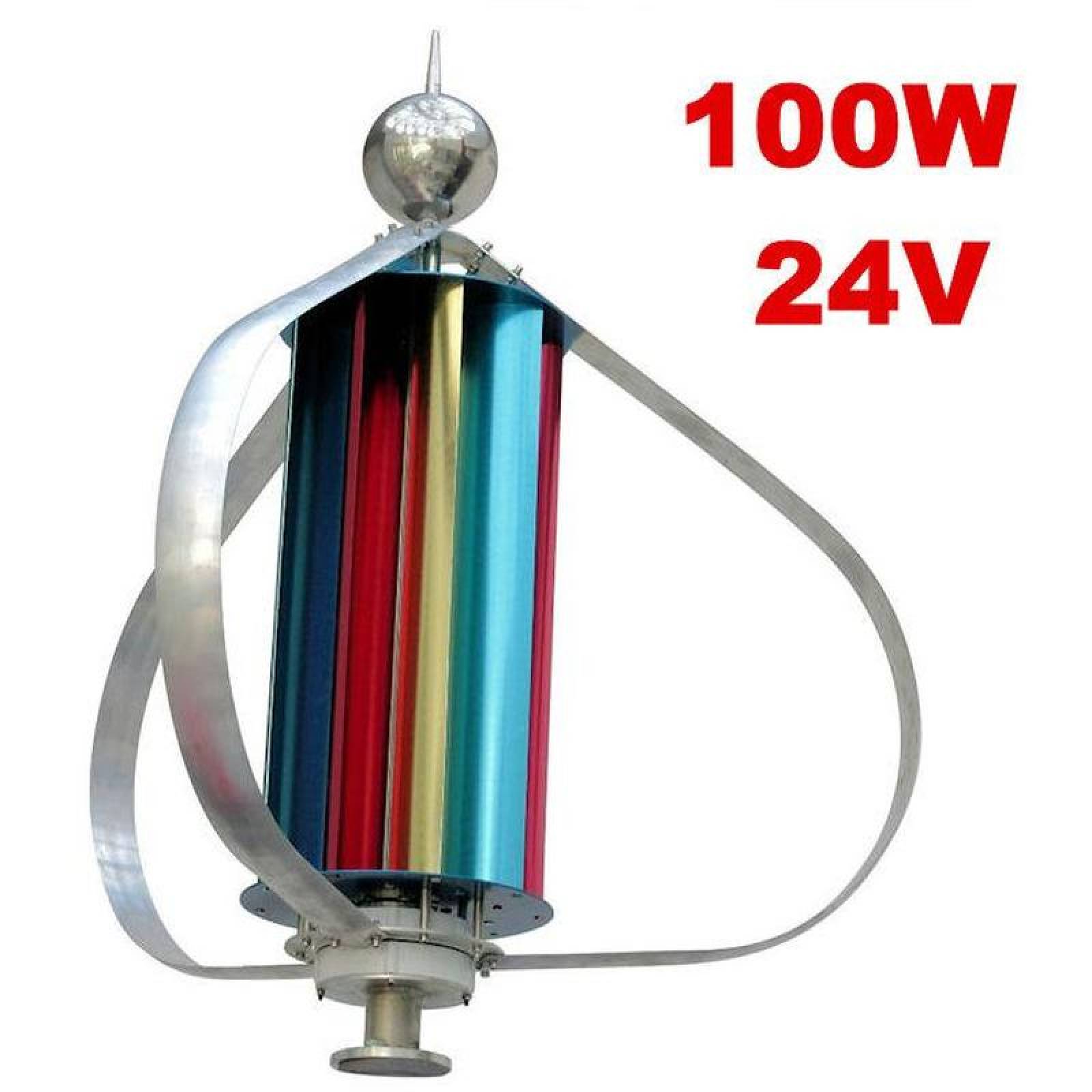  Mini Generador Eolico Vertical, MXEDE-002-4, 100W, 24V, vientos hasta 162Km/hr, -40 a 80C, EnergyBlade