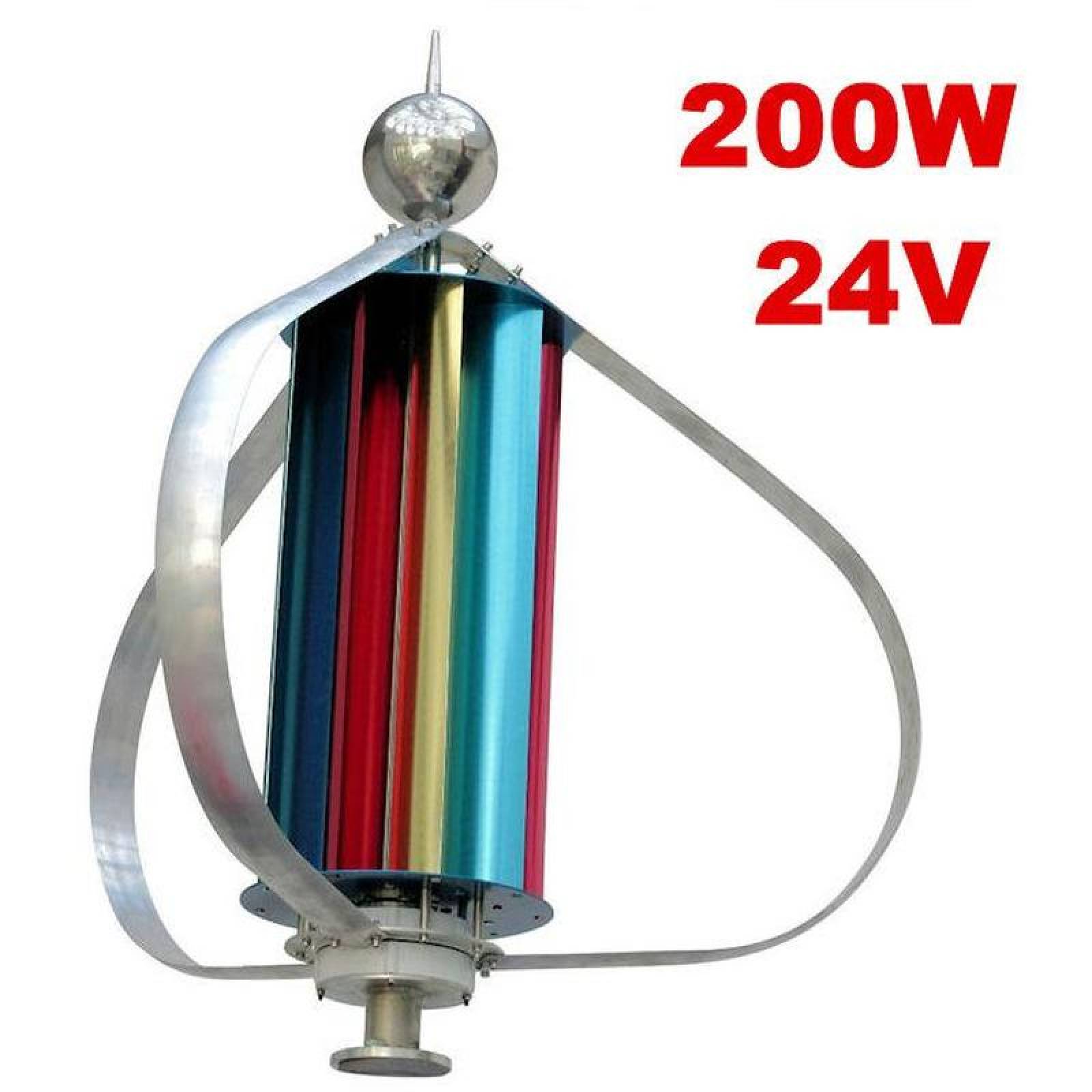  Turbina Eolica Vertical VentDepot, MXEDE-004-3, 200W, 24V, vientos hasta 162Km/hr, -40 a 80C, EnergyBlade