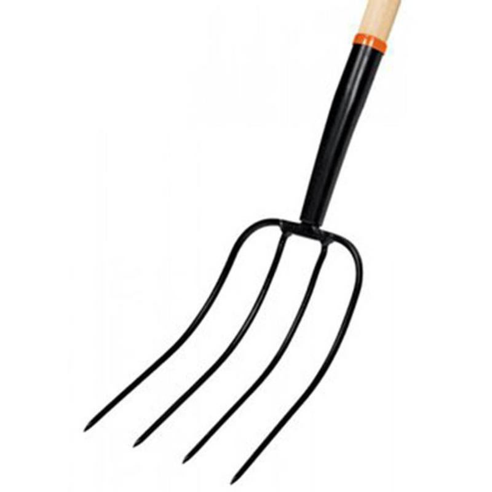 Herramienta para separar la paja MXFIH-001-7 5 Dientes 9" Ancho Dientes 14 12" Largo Dientes 54" Longitud de Mango Madera y Acero FiveTeeth