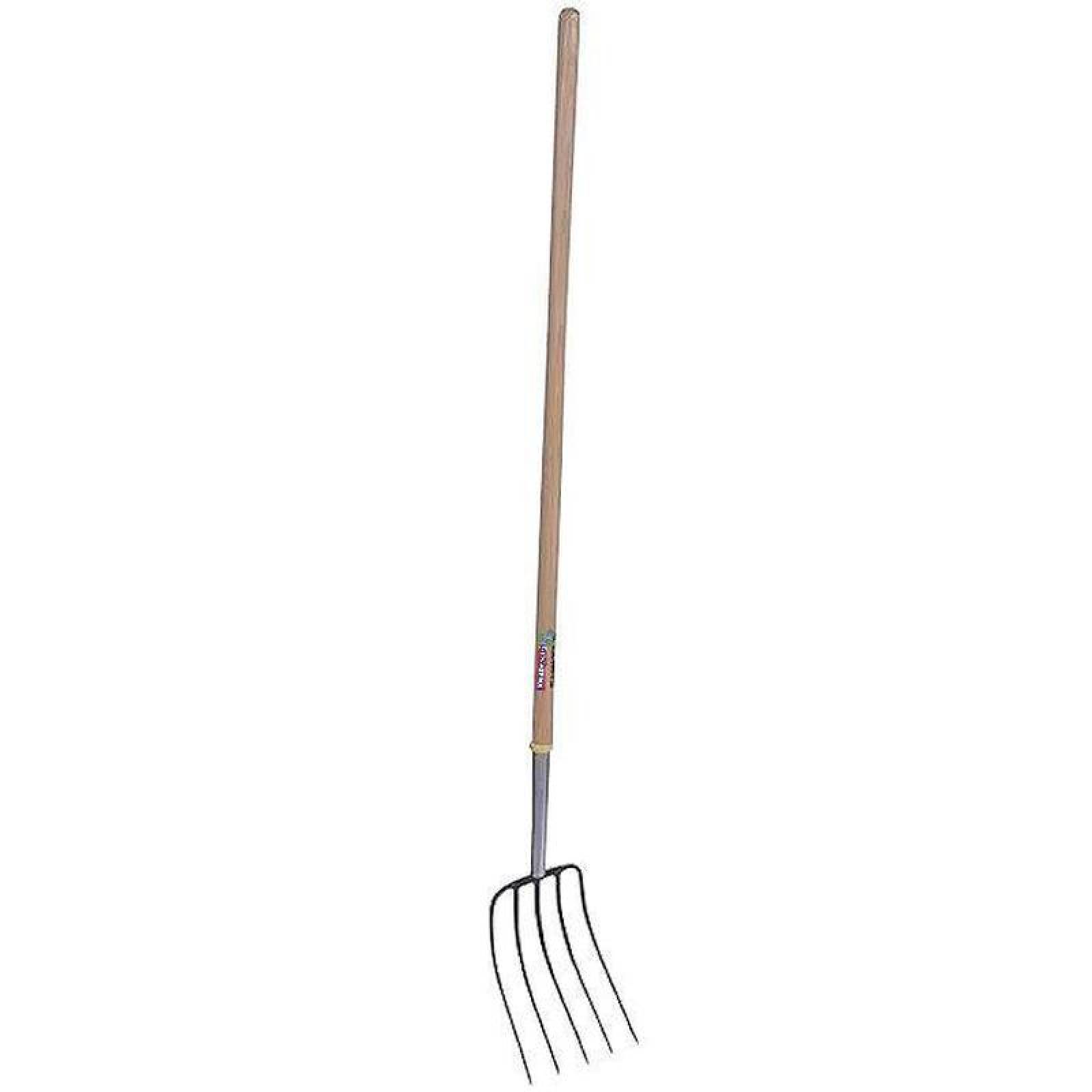 Accesorios para jardinería MXFIH-001-9 5 Dientes 9" Ancho Dientes 14 12" Largo Dientes 54" Longitud de Mango Madera y Acero FiveTeeth