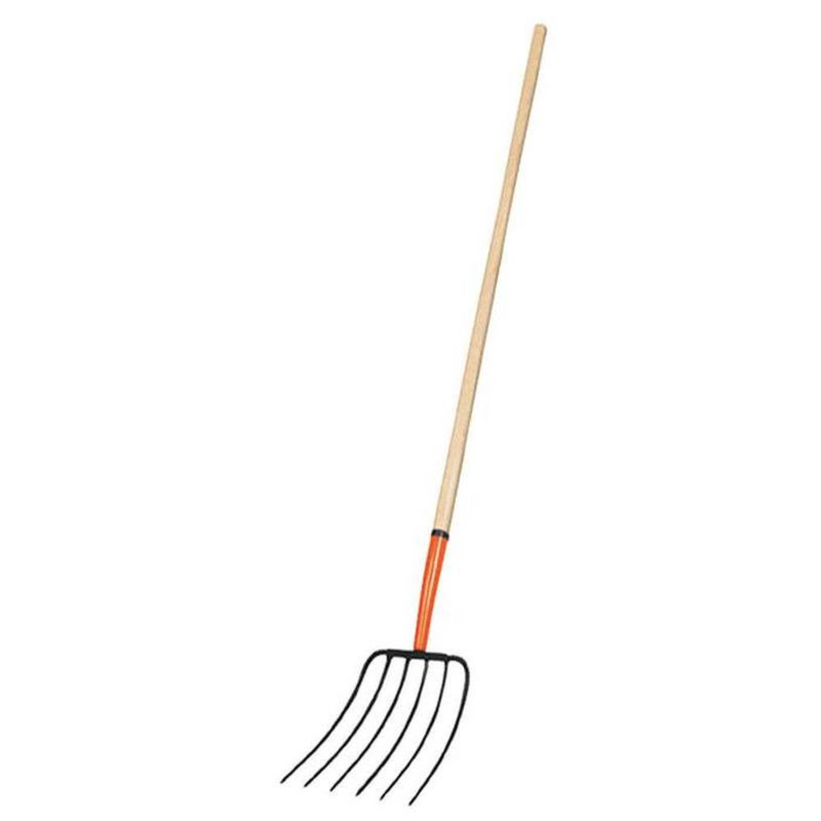 Accesorios para jardinería MXFIH-001-9 5 Dientes 9" Ancho Dientes 14 12" Largo Dientes 54" Longitud de Mango Madera y Acero FiveTeeth