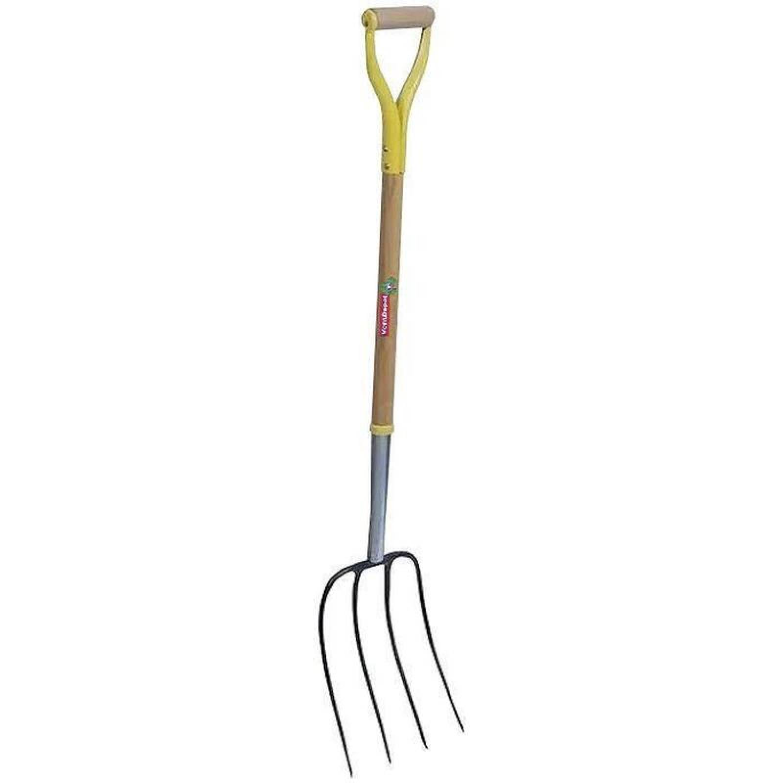 Separador de grano MXFOM-001-11 4 Dientes 8 12" Ancho Dientes 14 12" Largo Dientes 31" Longitud de Mango Madera y Acero FourMetal