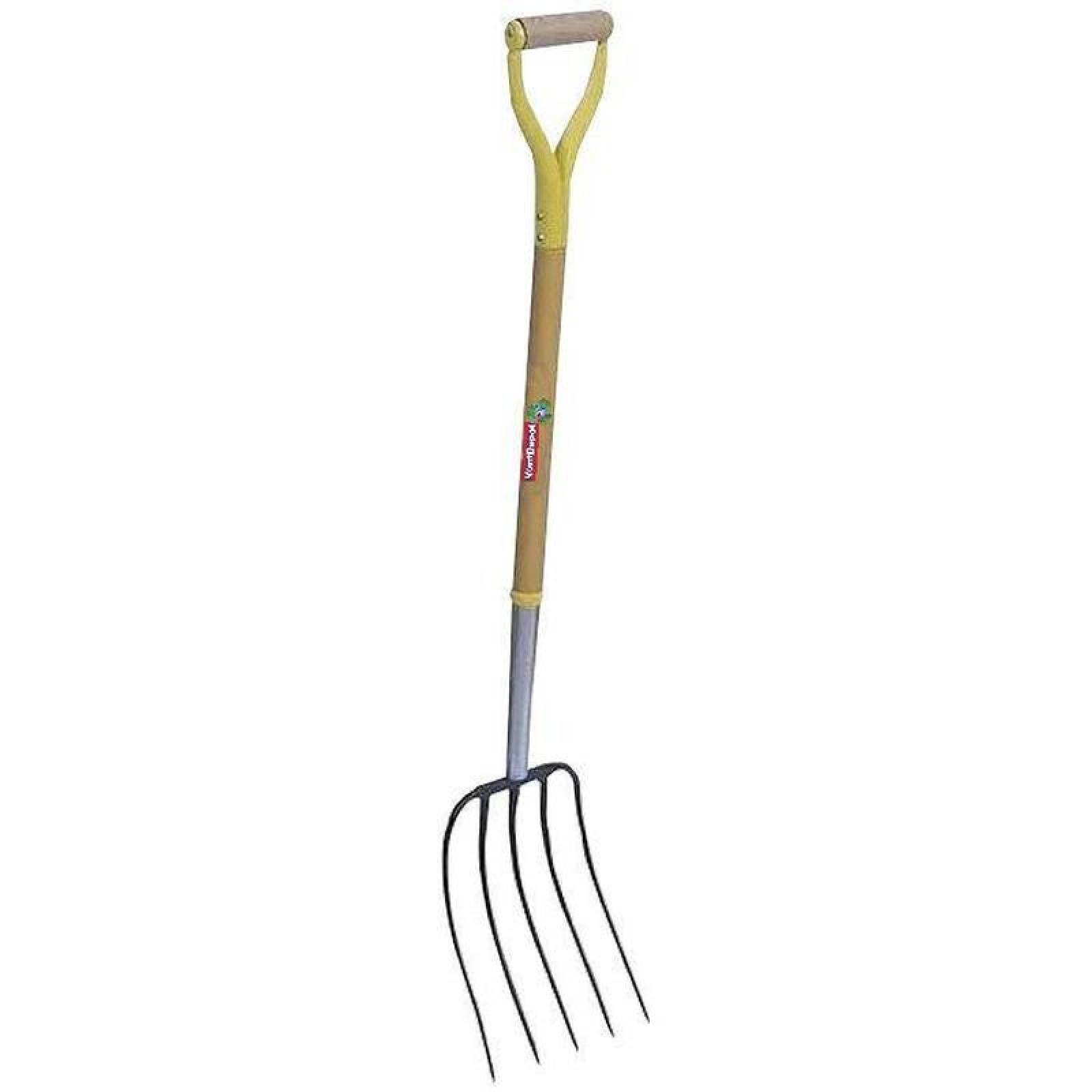 Bieldo de madera y acero MXFVM-001-30 5 Dientes 9" Ancho Dientes 14 12" Largo Dientes 31" Longitud de Mango Madera y Acero FiveMetal