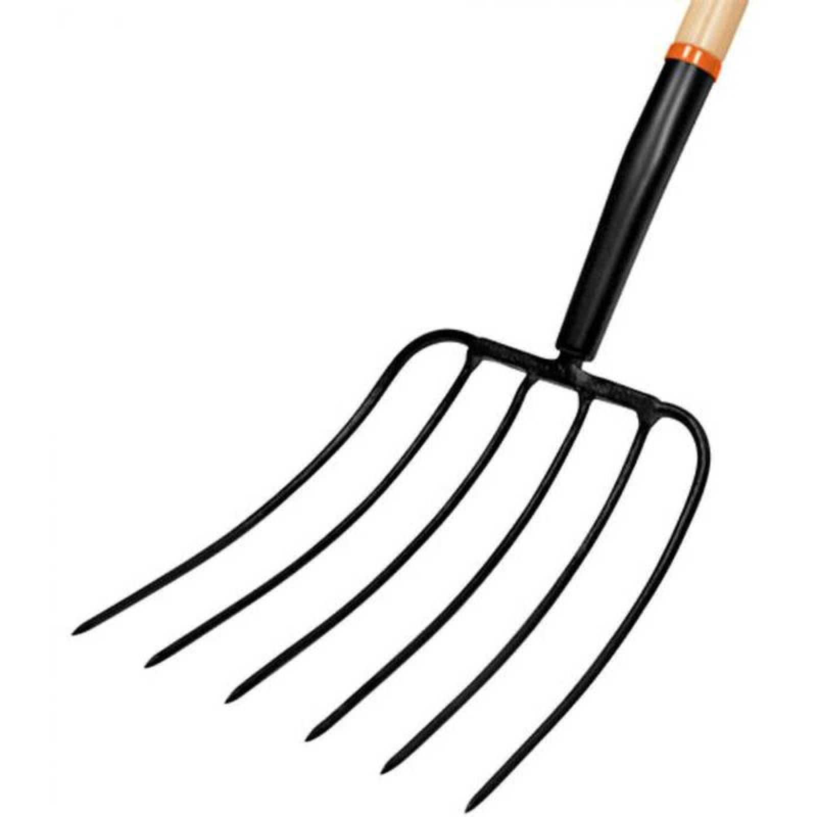 Herramienta para cultivar frijol MXSIH-001-19 6 Dientes 10" Ancho Dientes 14 12" Largo Dientes 54" Longitud de Mango Madera y Acero SixTeeth