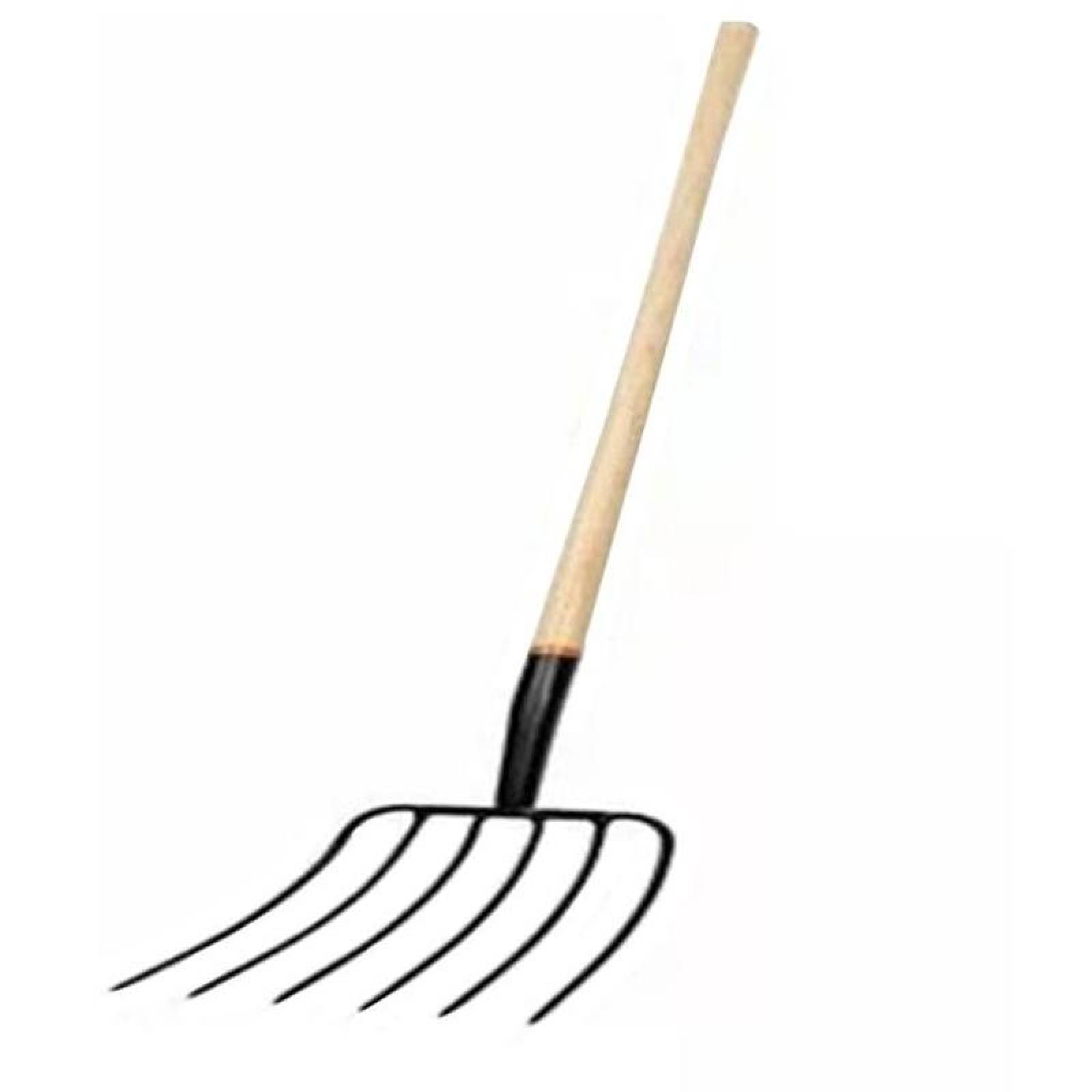 Herramienta para cultivar maíz MXSIH-001-20 6 Dientes 10" Ancho Dientes 14 12" Largo Dientes 54" Longitud de Mango Madera y Acero SixTeeth